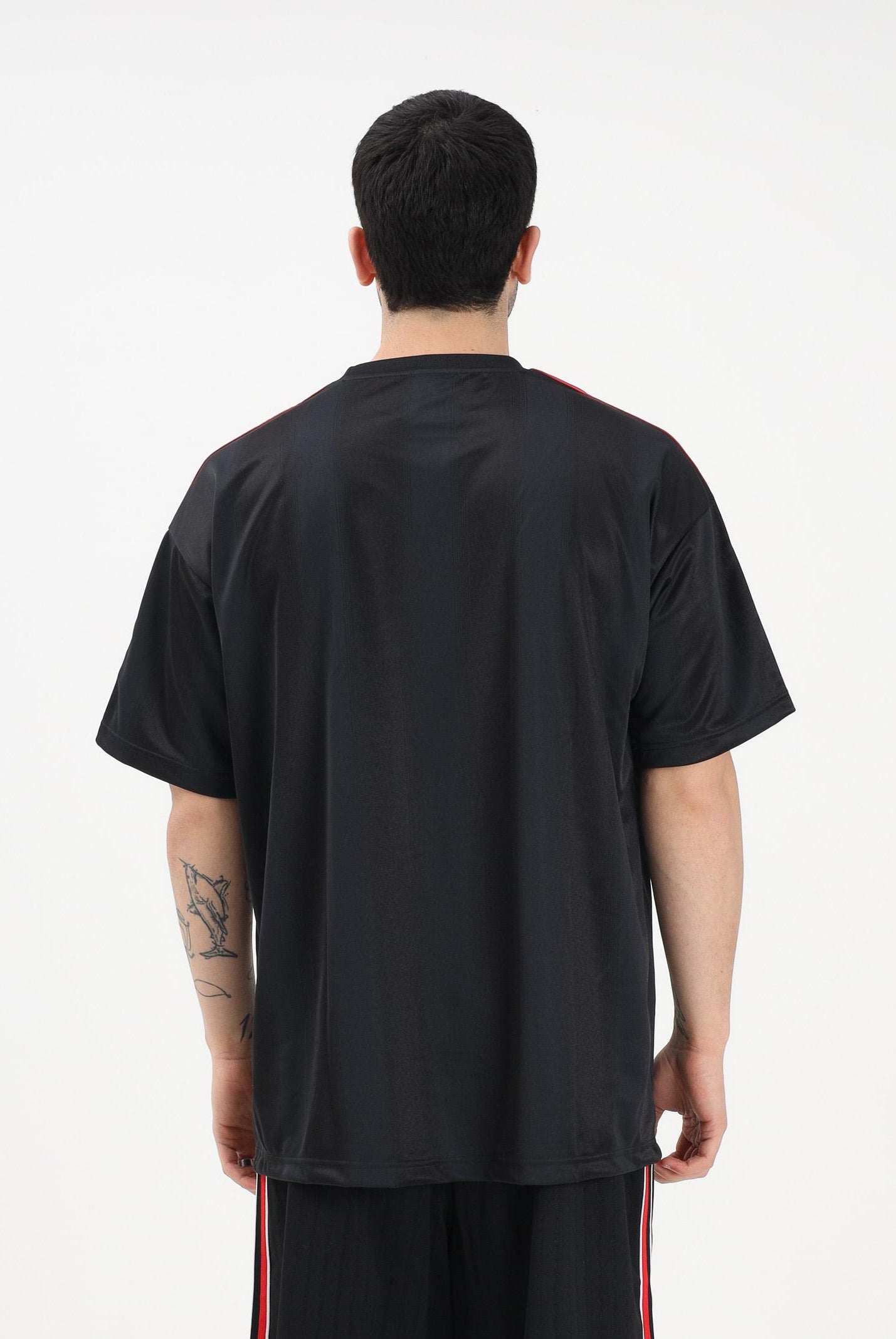 ADIDAS ORIGINALS T-shirt a manica corta Adicolor Jacquard nera da uomo KD5831 . ADIDAS ORIGINALS