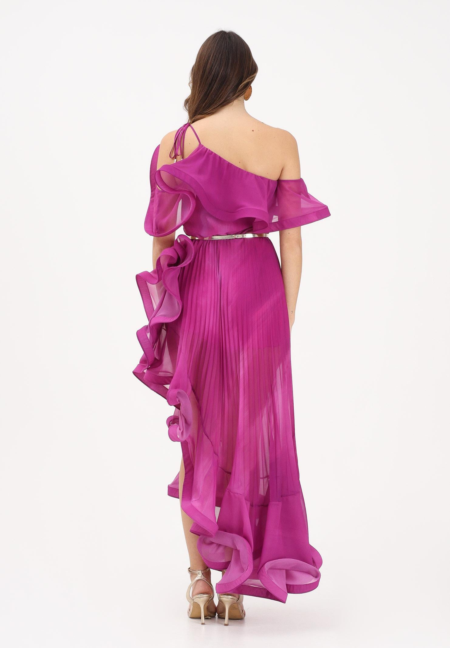 SIMONA CORSELLINI Abito lungo orchidea da donna in chiffon leggero P26CEAB10901 V0004 SIMONA CORSELLINI
