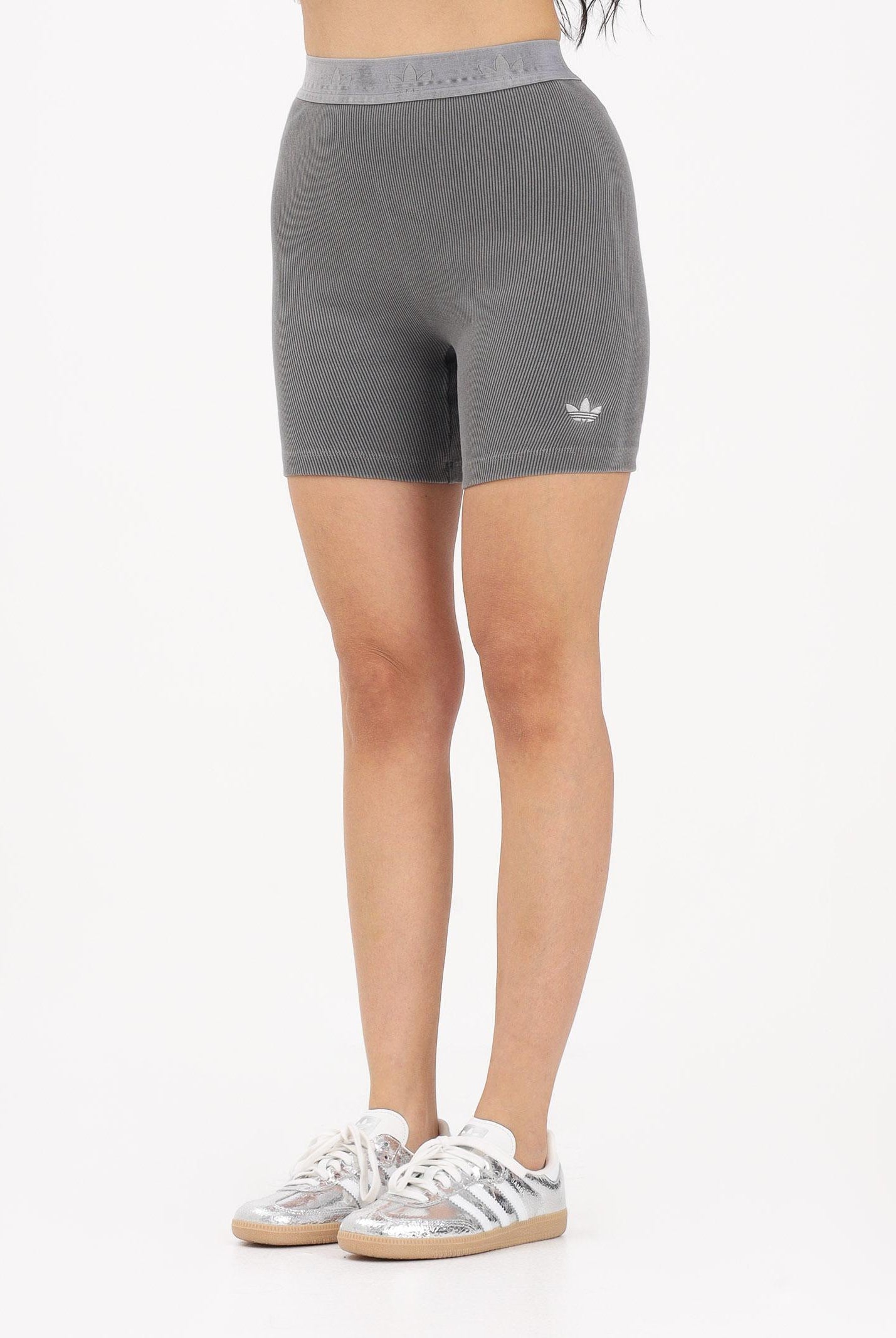 ADIDAS ORIGINALS Ciclista Essentials Rib Tights 1/4 Washed grigio da donna KE3227 . ADIDAS ORIGINALS