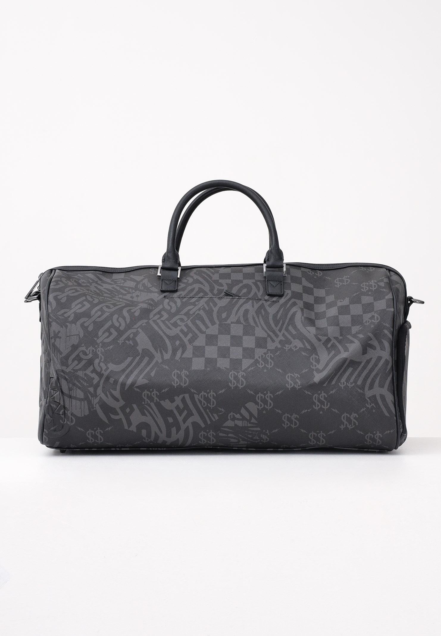 SPRAYGROUND Borsone 3AM CHECK DUFFLE nera per uomo e donna 910D7499NSZ SPRAYGROUND