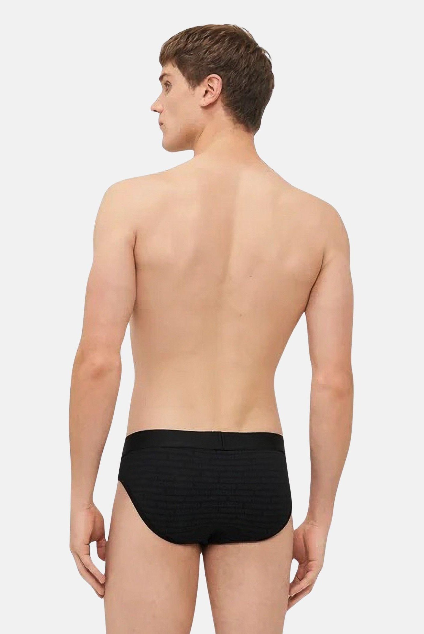 DSQUARED2 Slip nero da uomo con logo all-over D9H136200S 010 DSQUARED2