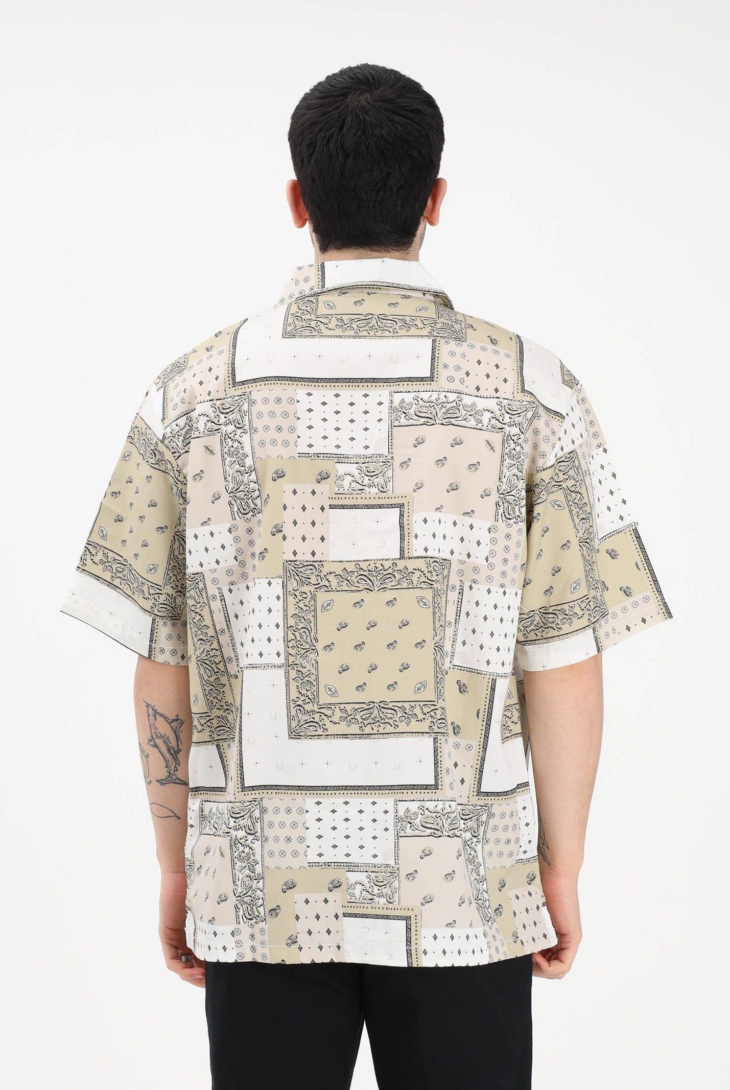 DICKIES Camicia a manica corta Glandorf panna e beige da uomo DK0A889TC481 . DIckies