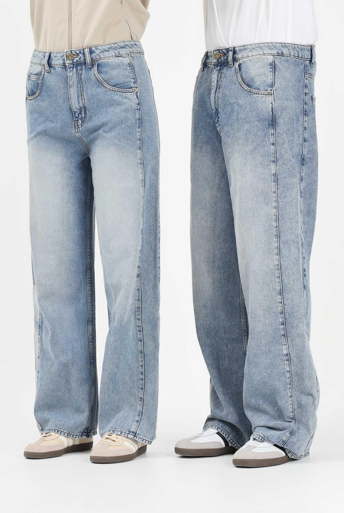 ADIDAS ORIGINALS Jeans in denim medio per uomo e donna KE0112 . ADIDAS ORIGINALS