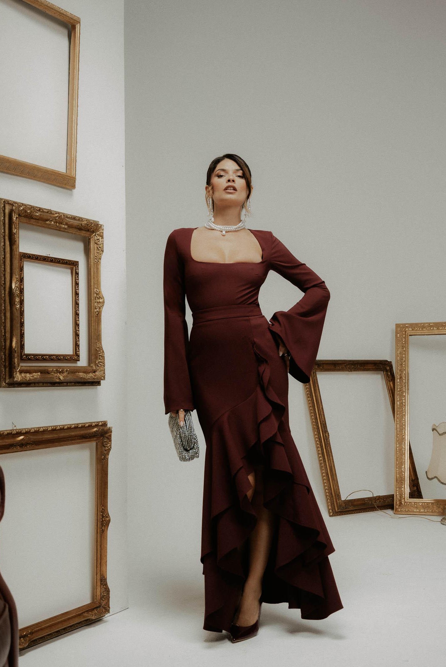 SANTAS Body manica lunga FIERTÉ prugna da donna PV2607 PR SANTAS