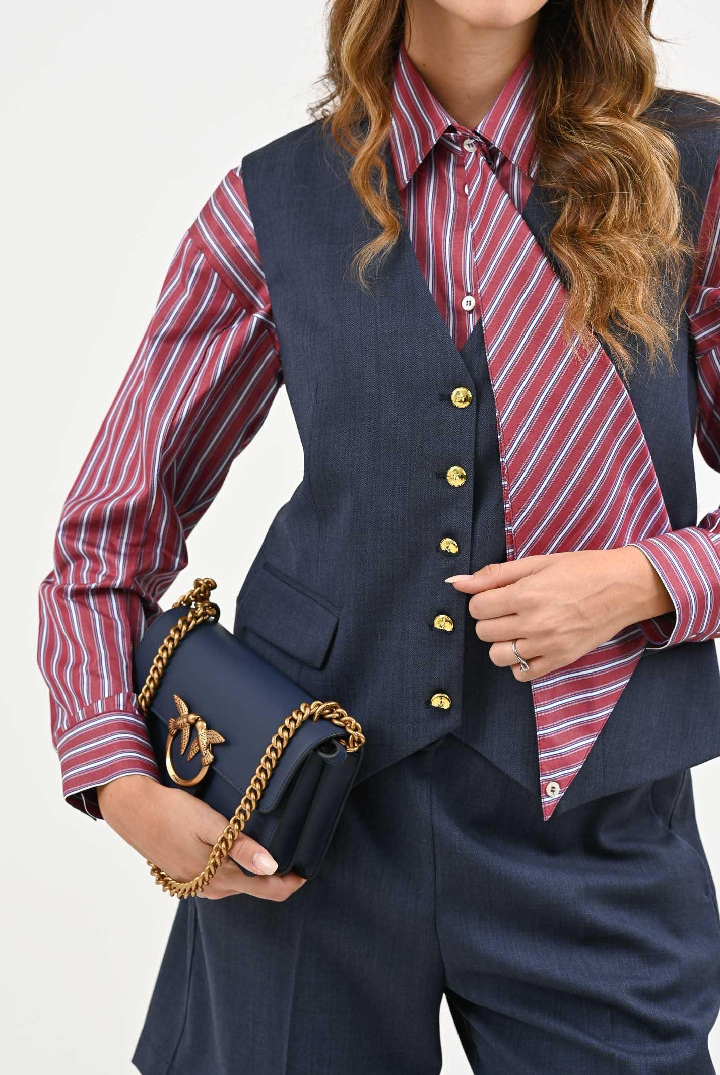 PINKO Gilet blu da donna 105664A2SN G07 PINKO