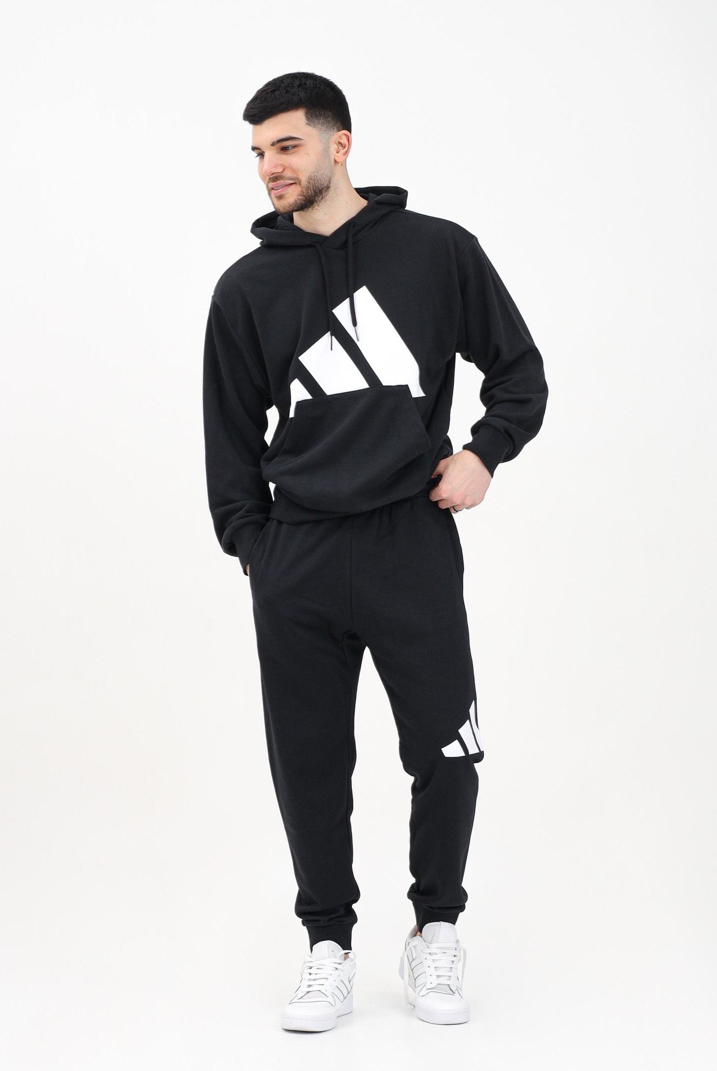 ADIDAS PERFORMANCE Pantalone sportivo Essentials Big Logo French Terry nero da uomo IN6163 . ADIDAS PERFORMANCE