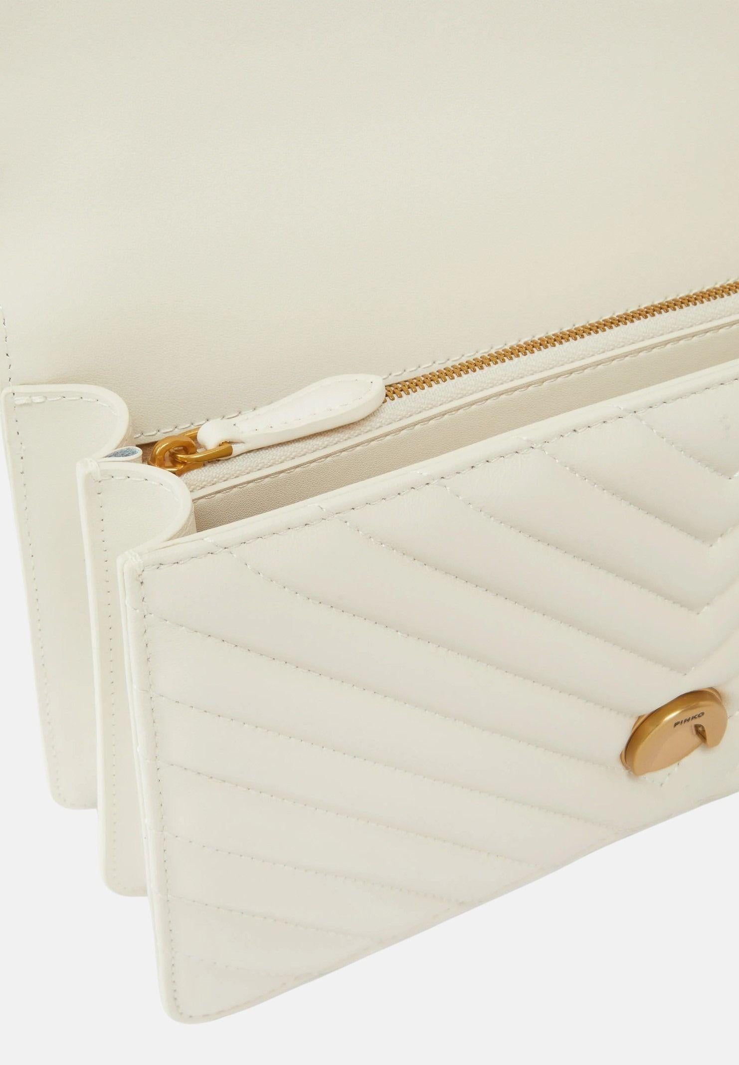 PINKO Borsa a tracolla Classic Love Bag One panna da donna 100941A0GK Z14Q PINKO