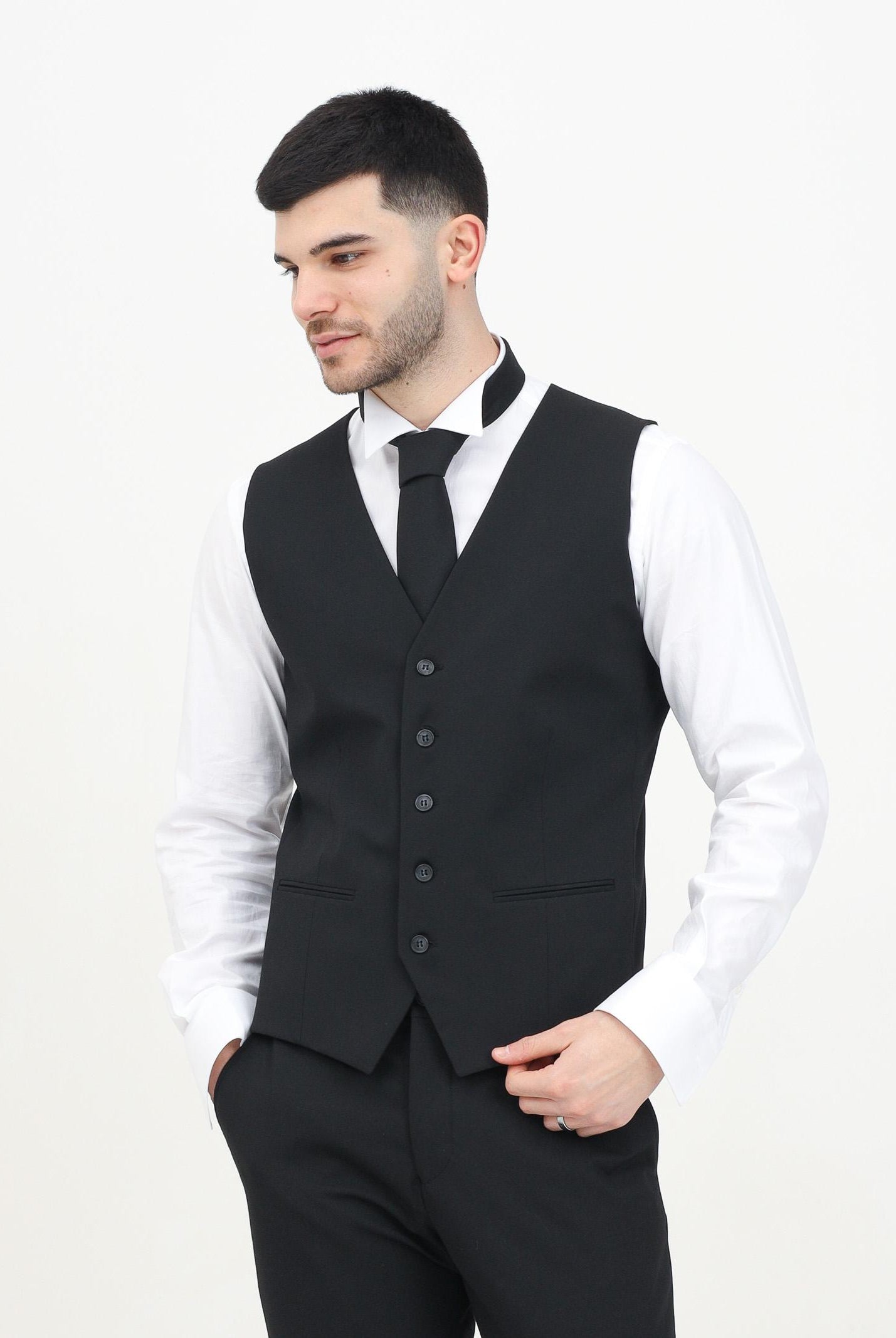 Gilet nero da uomo 16089406 BL SELECTED HOMME