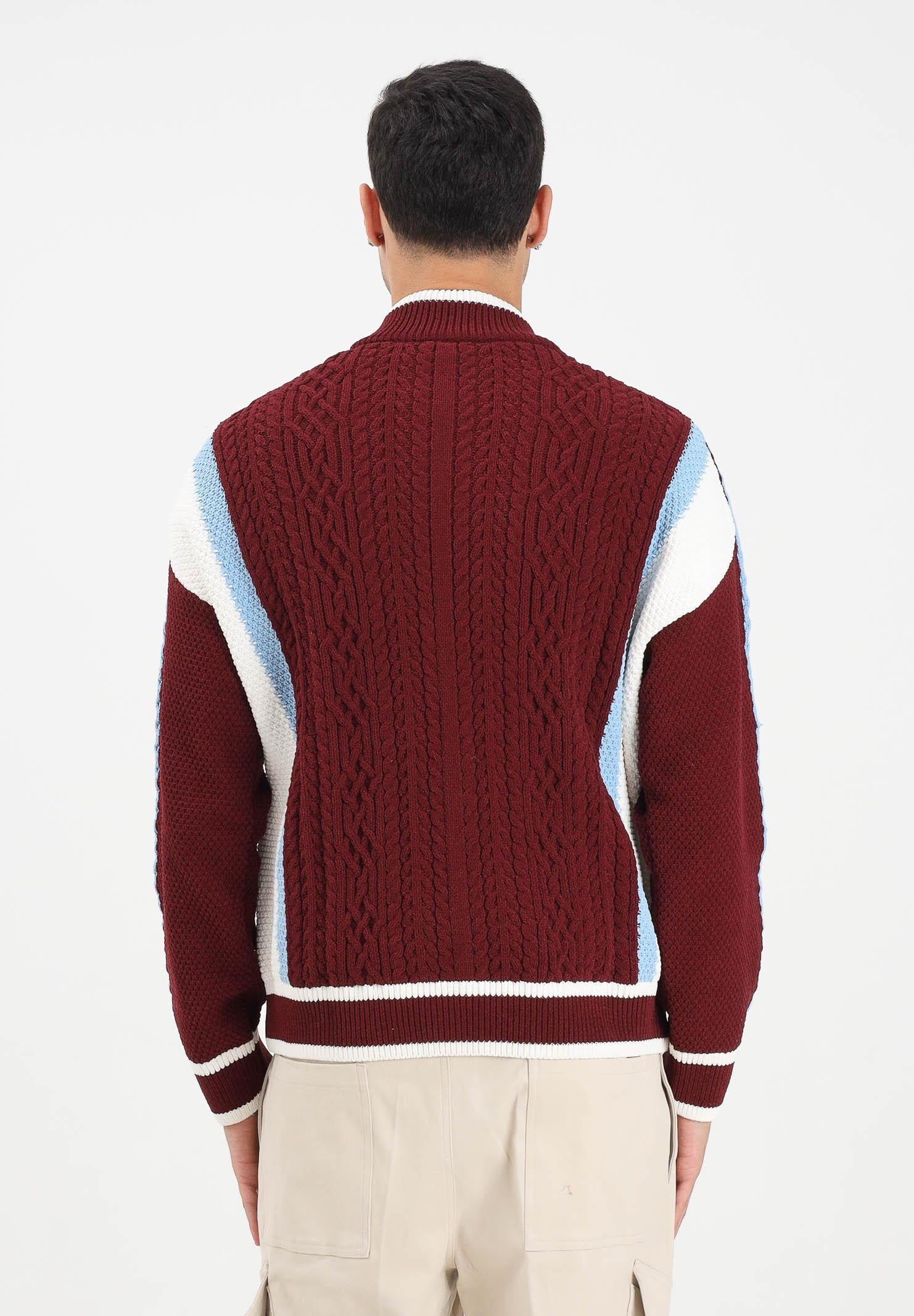 ADIDAS ORIGINALS Cardigan RETRO REMIX bordeaux da uomo KR7633 ADIDAS ORIGINALS