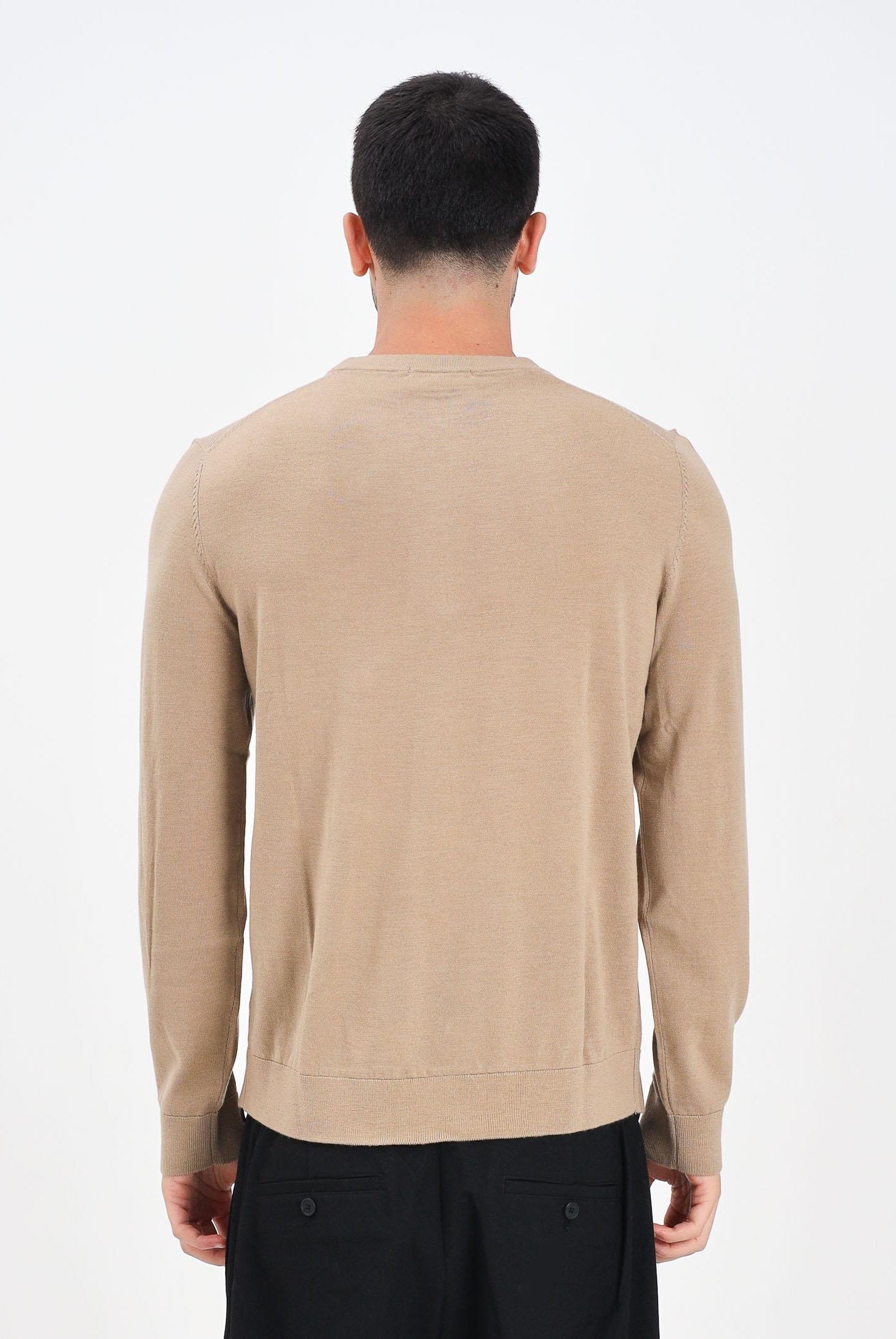 SELECTED HOMME Maglioncino girocollo beige da uomo 16094647 Kelp SELECTED HOMME