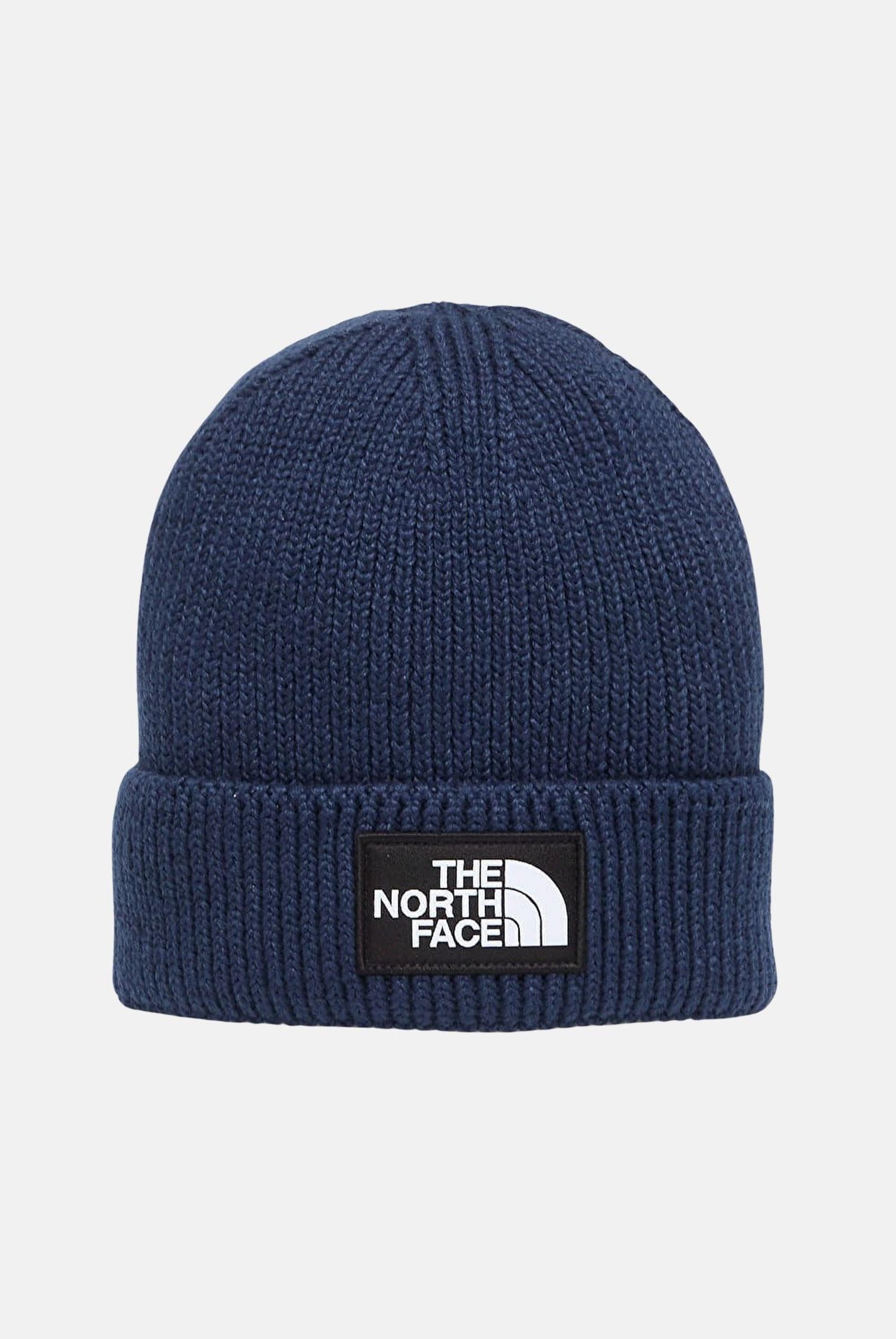 THE NORTH FACE Berretto blu per uomo e donna con risvolto e logo box TNF NF0A8CHE8K21 THE NORTH FACE