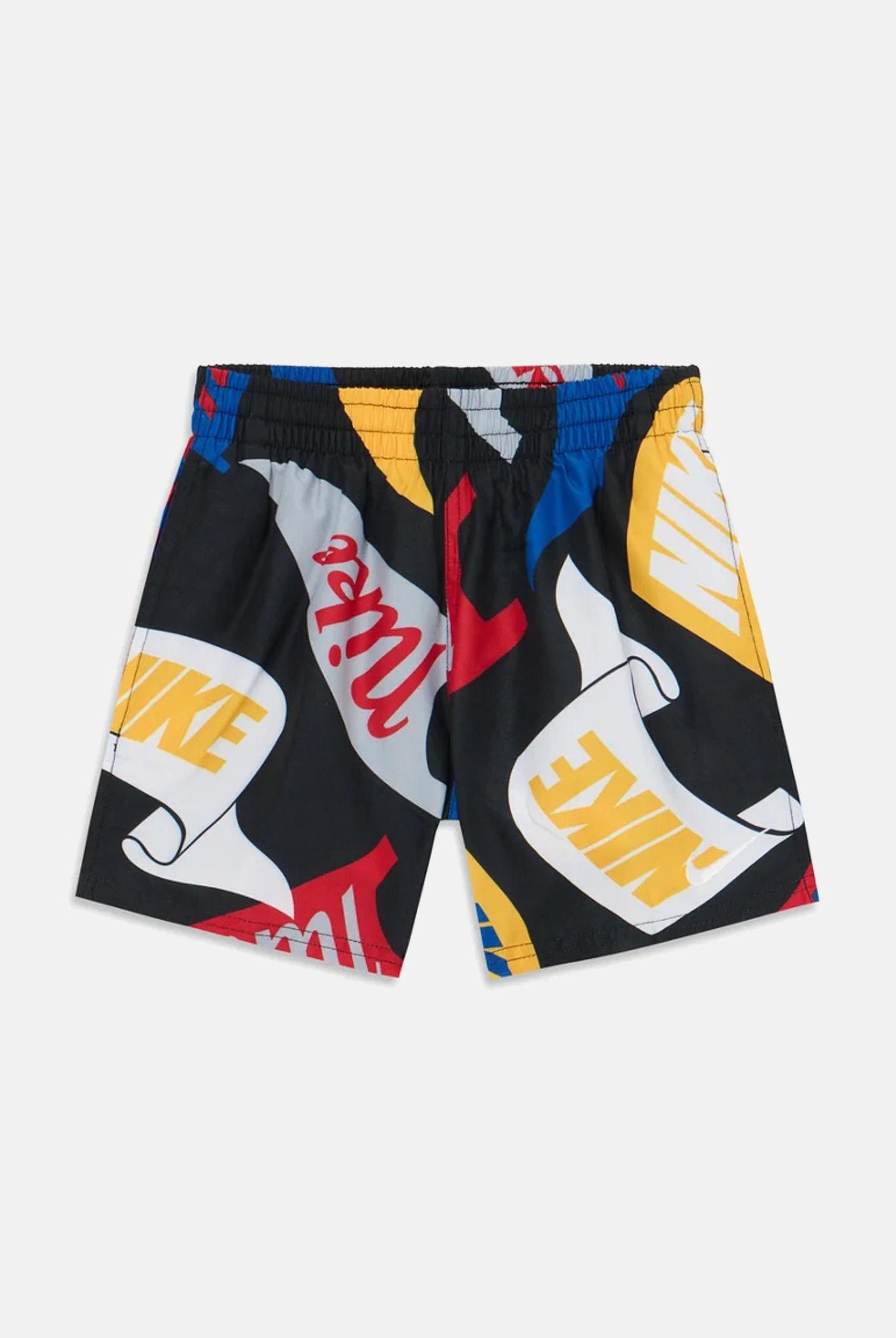 NIKE Shorts mare nero da bambino con stampa logo NESSF802 001 NIKE