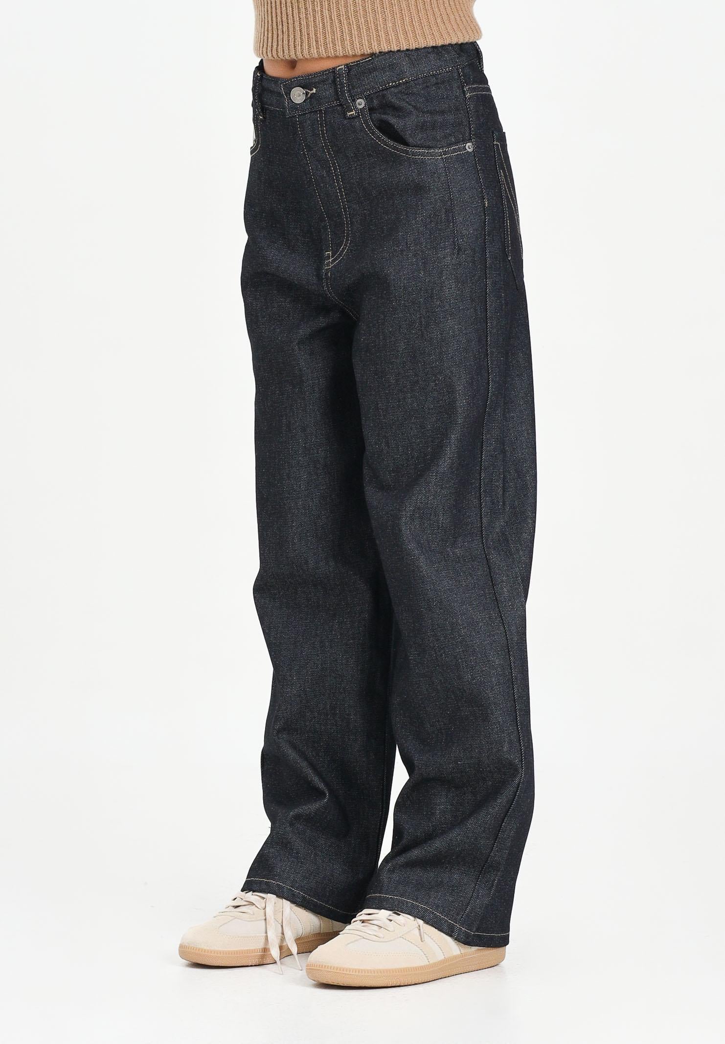 N21 Jeans in denim scuro per donna, ragazzi e bambini con impunture a contrasto N2108MN0438 0N01 N21