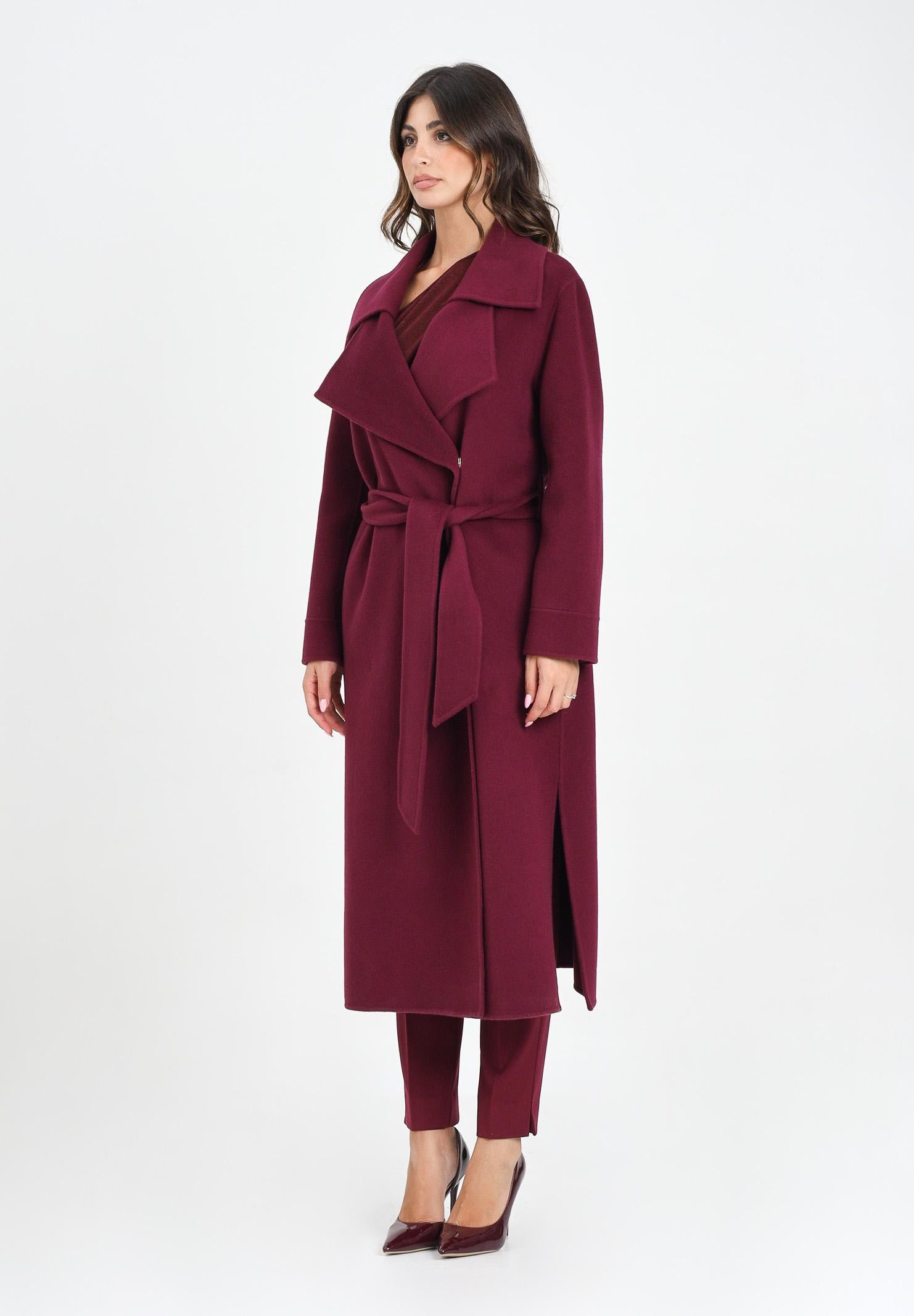 SIMONA CORSELLINI Cappotto lungo bordeaux da donna A25CPCPV0101-C00177 V0741 SIMONA CORSELLINI