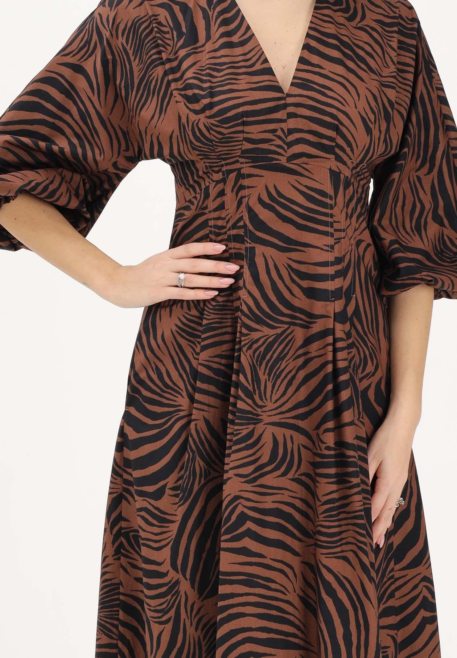 MAX MARA Abito midi MSTASTICE marrone e nero da donna 2616221082600 002 MAX MARA