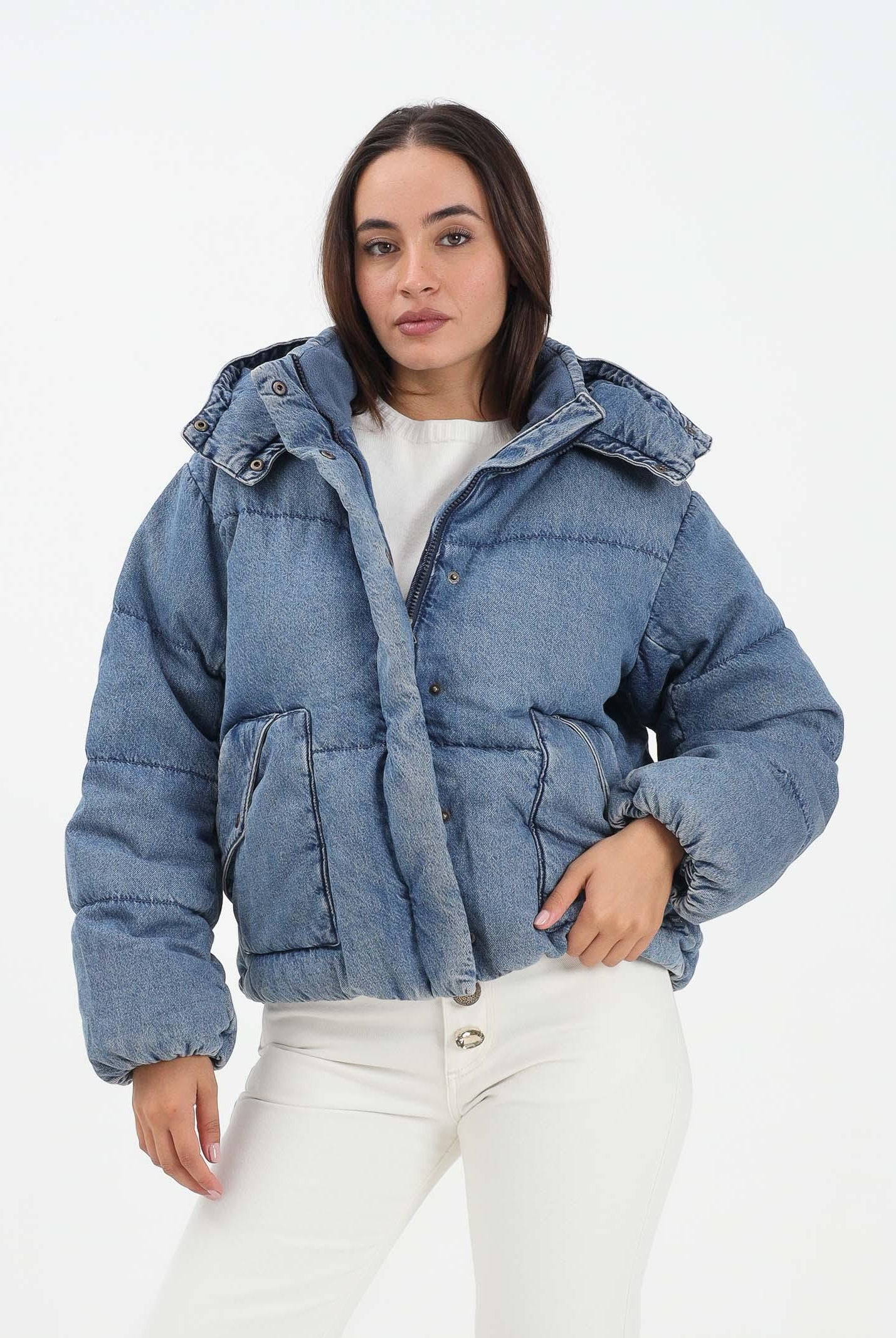 LEVI'S® Piumino Western Bubble Shortie in denim da donna 003MD-0000 . LEVI'S®