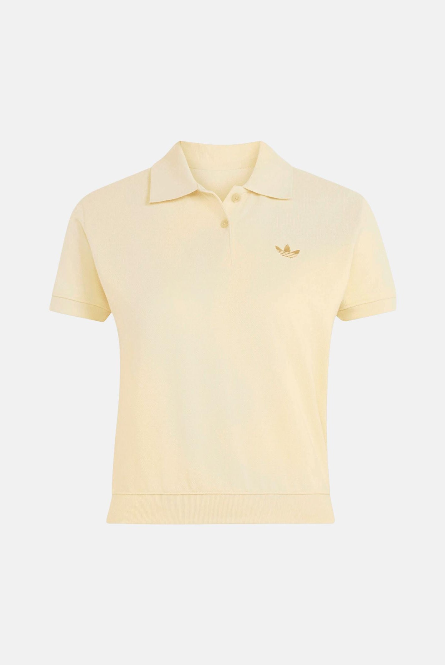 ADIDAS ORIGINALS Polo a maniche corte SHORT SLEEVE POLO giallo chiaro crema donna. KT7991 . ADIDAS ORIGINALS