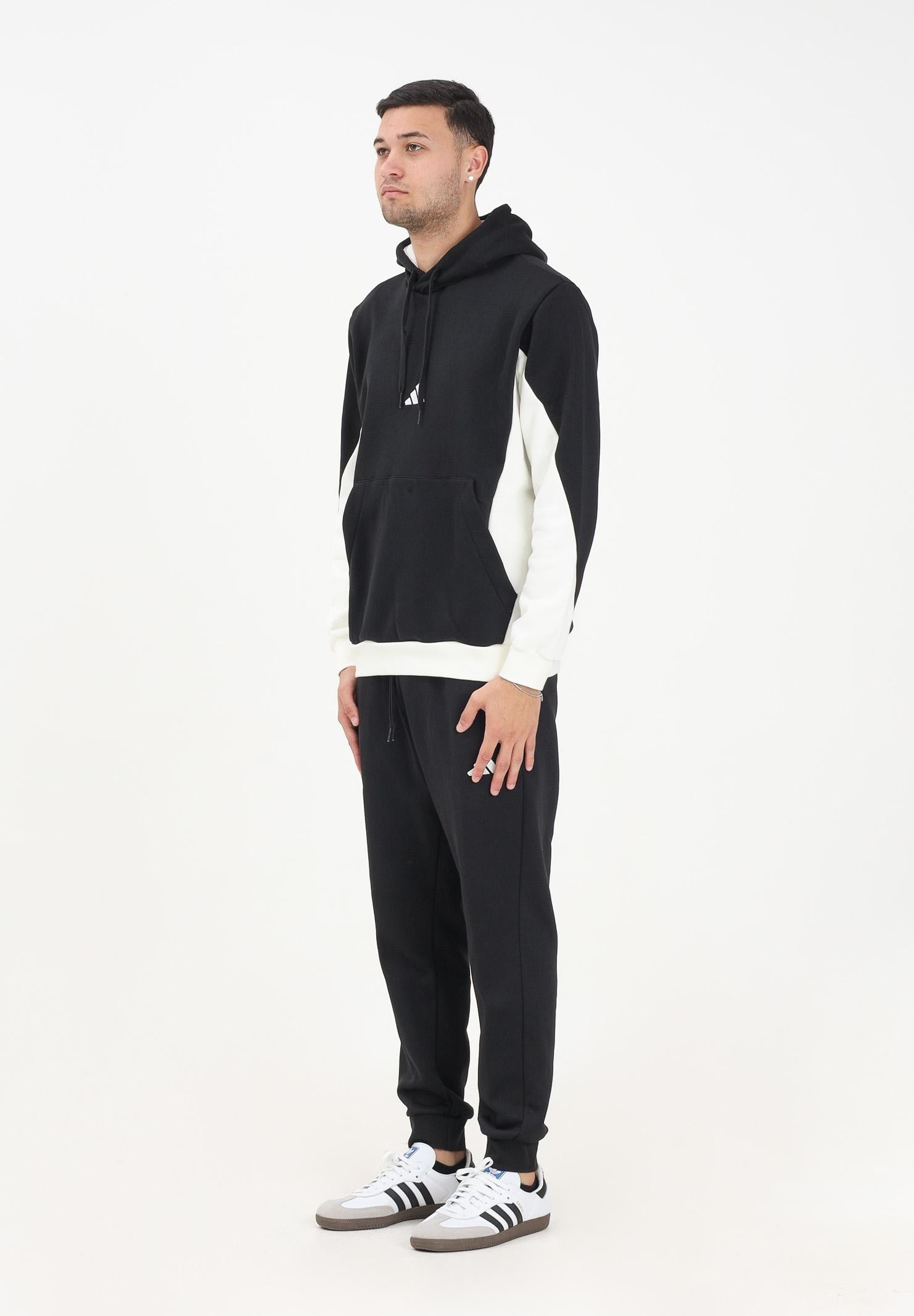 ADIDAS PERFORMANCE Tuta Fleece Colorblock nera e bianca da uomo KB5264 ADIDAS PERFORMANCE