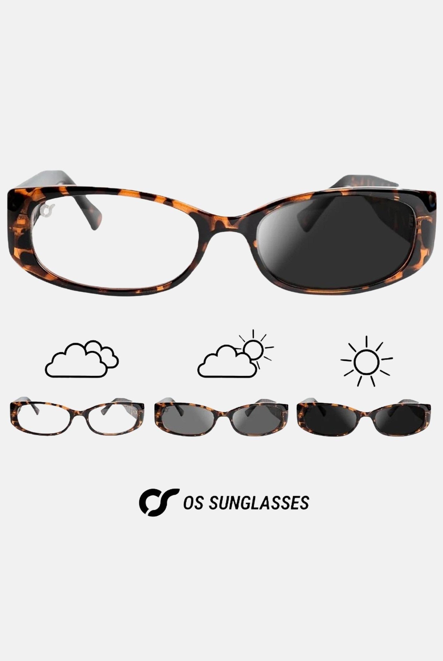 OS SUNGLASSES Occhiali da sole tartarugati da donna modello Victoria Photochromic OS2061 C02 OS SUNGLASSES