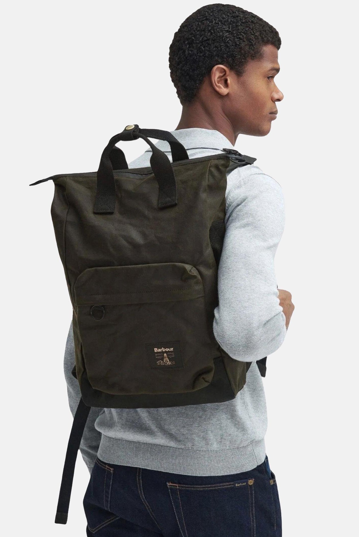 BARBOUR Zaino Field verde oliva per uomo e donna 252MUBA0714 OL71 BARBOUR