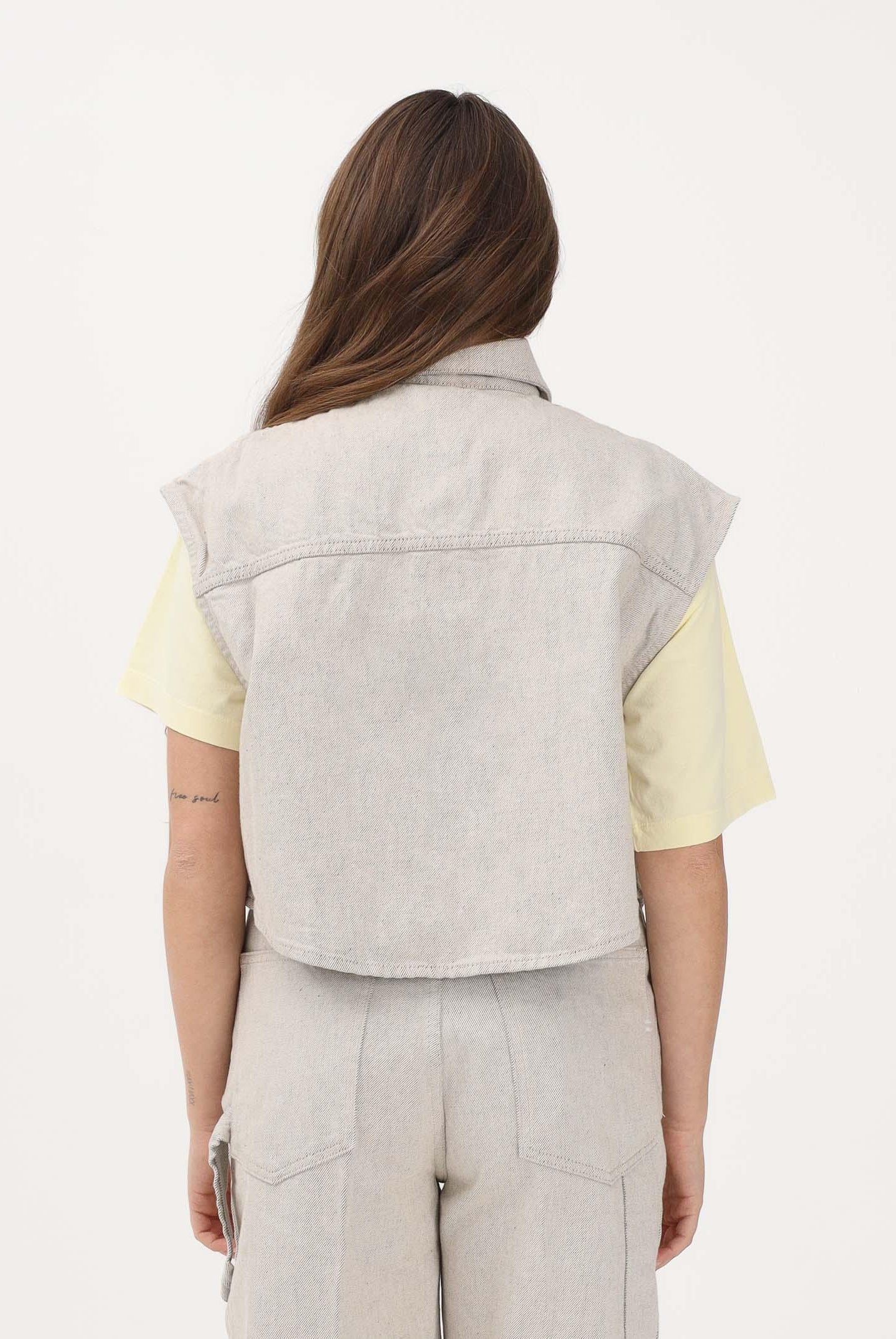 VICOLO Gilet in denim sabbia da donna DAB5075 ABU06 VICOLO