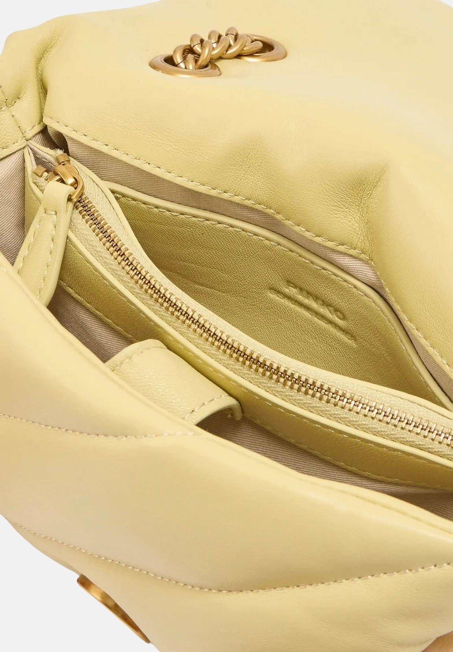 PINKO Borsa a tracolla Mini Love Bag Puff giallo vaniglia da donna 100039A0F2 C39Q PINKO