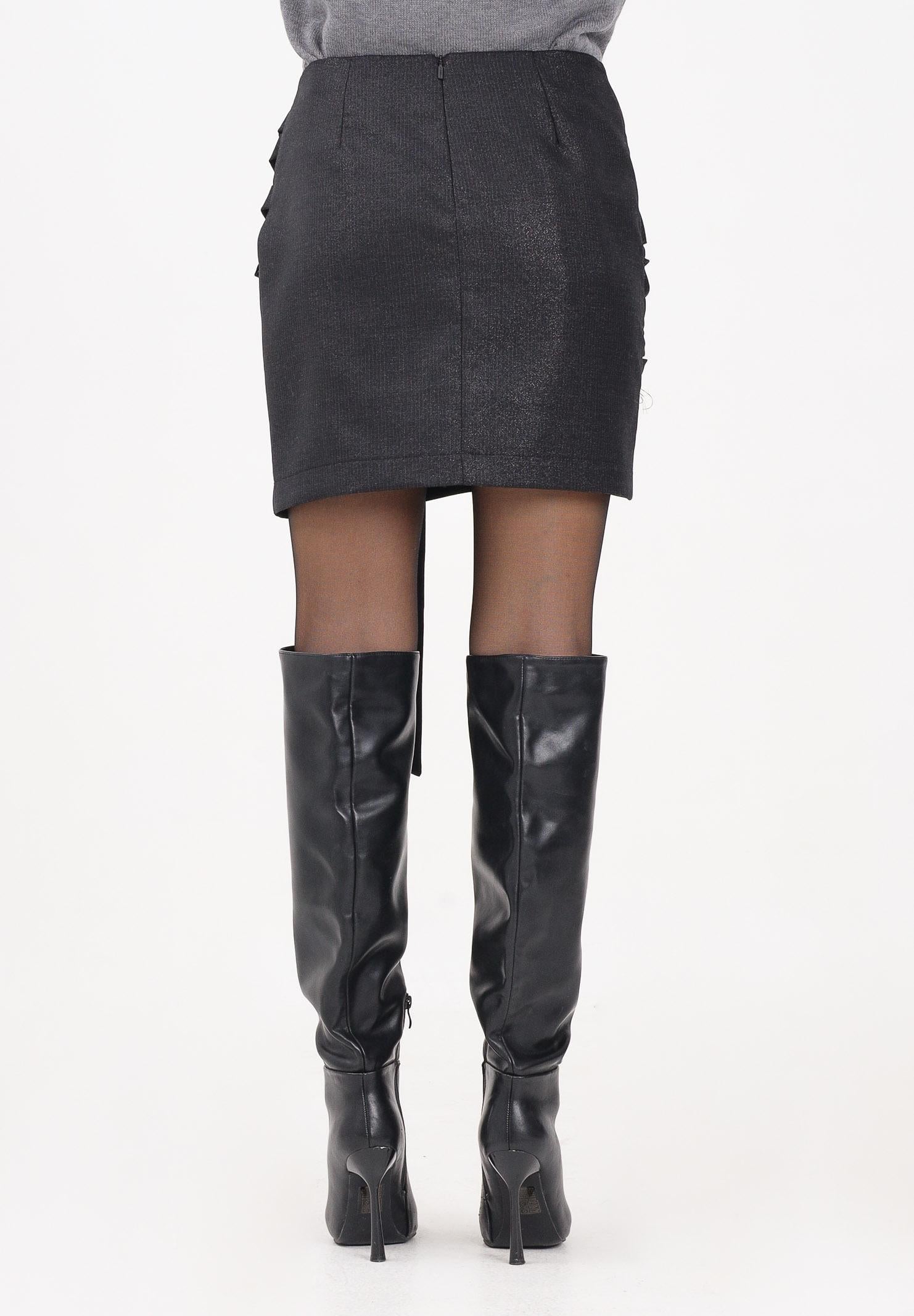 PINKO Gonna corta nera da donna con fiocco 106144A305 Z99 PINKO