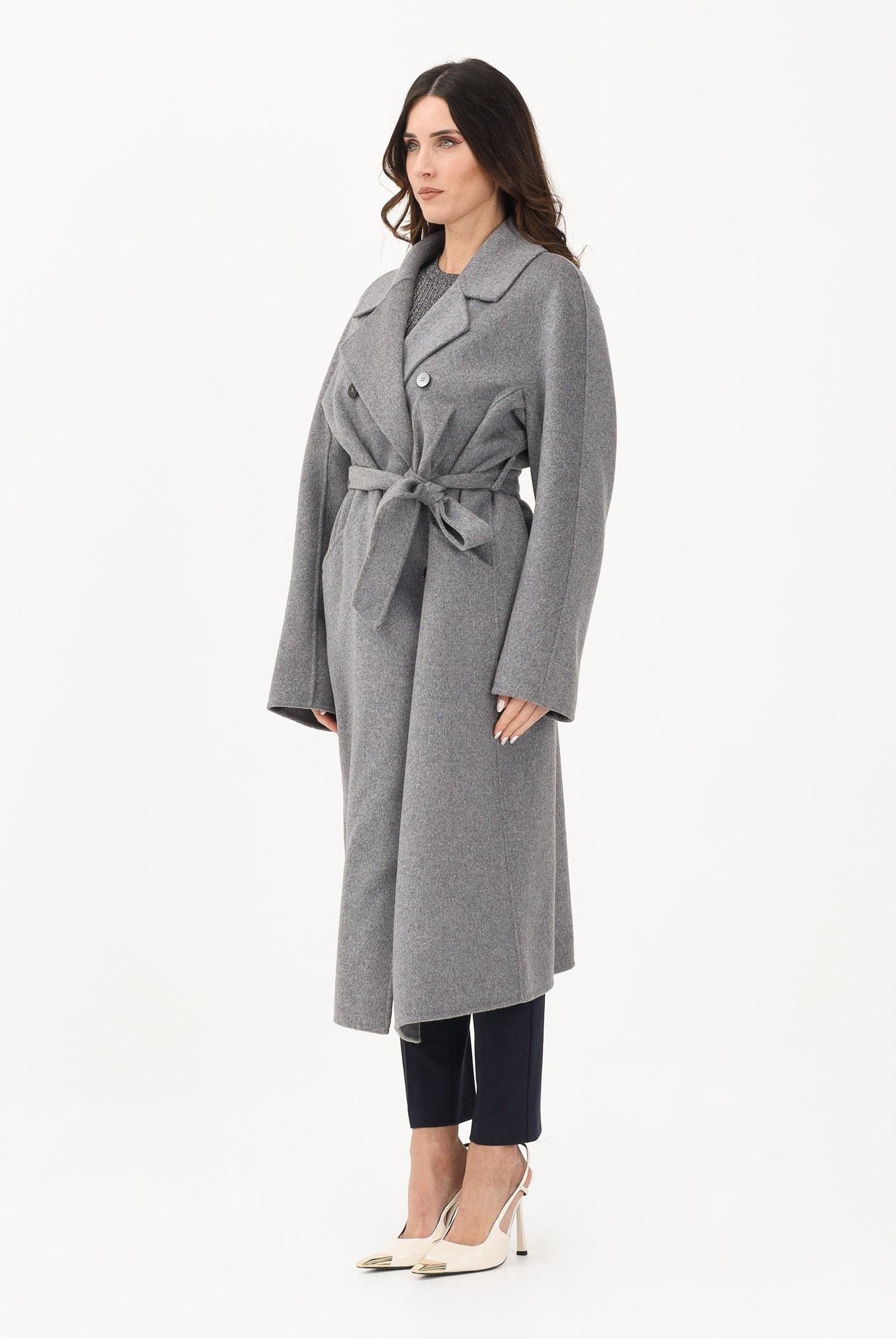 SIMONA CORSELLINI Cappotto lungo grigio da donna A25CPCPV1101 V0740 SIMONA CORSELLINI