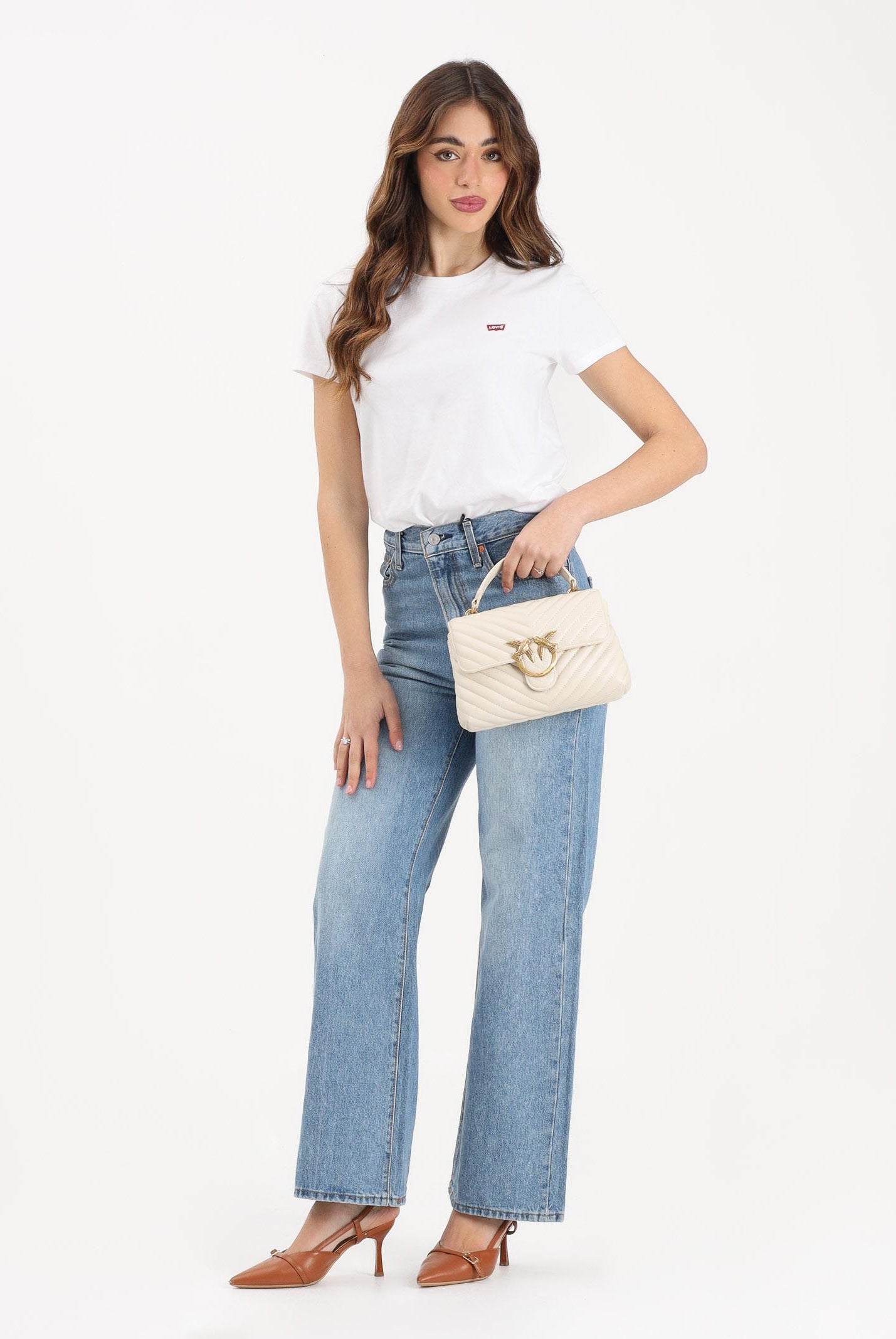 LEVI'S Jeans Ribcage a gamba ampia in denim chiaro da donna A6081-0020 . LEVI'S®