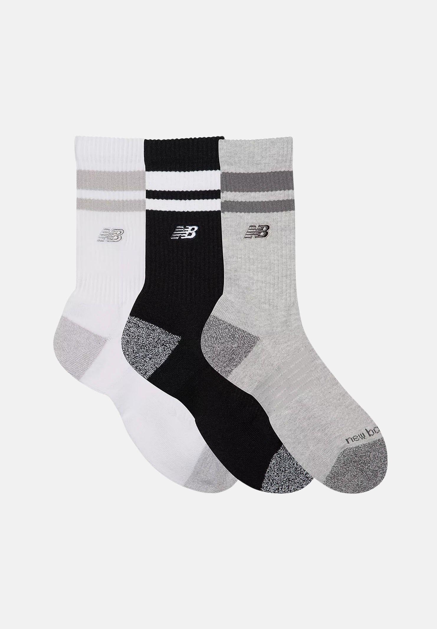 NEW BALANCE Calzini (3 paia) Active Premium bianchi, grigi e neri per uomo e donna LAS35210AS . NEW BALANCE