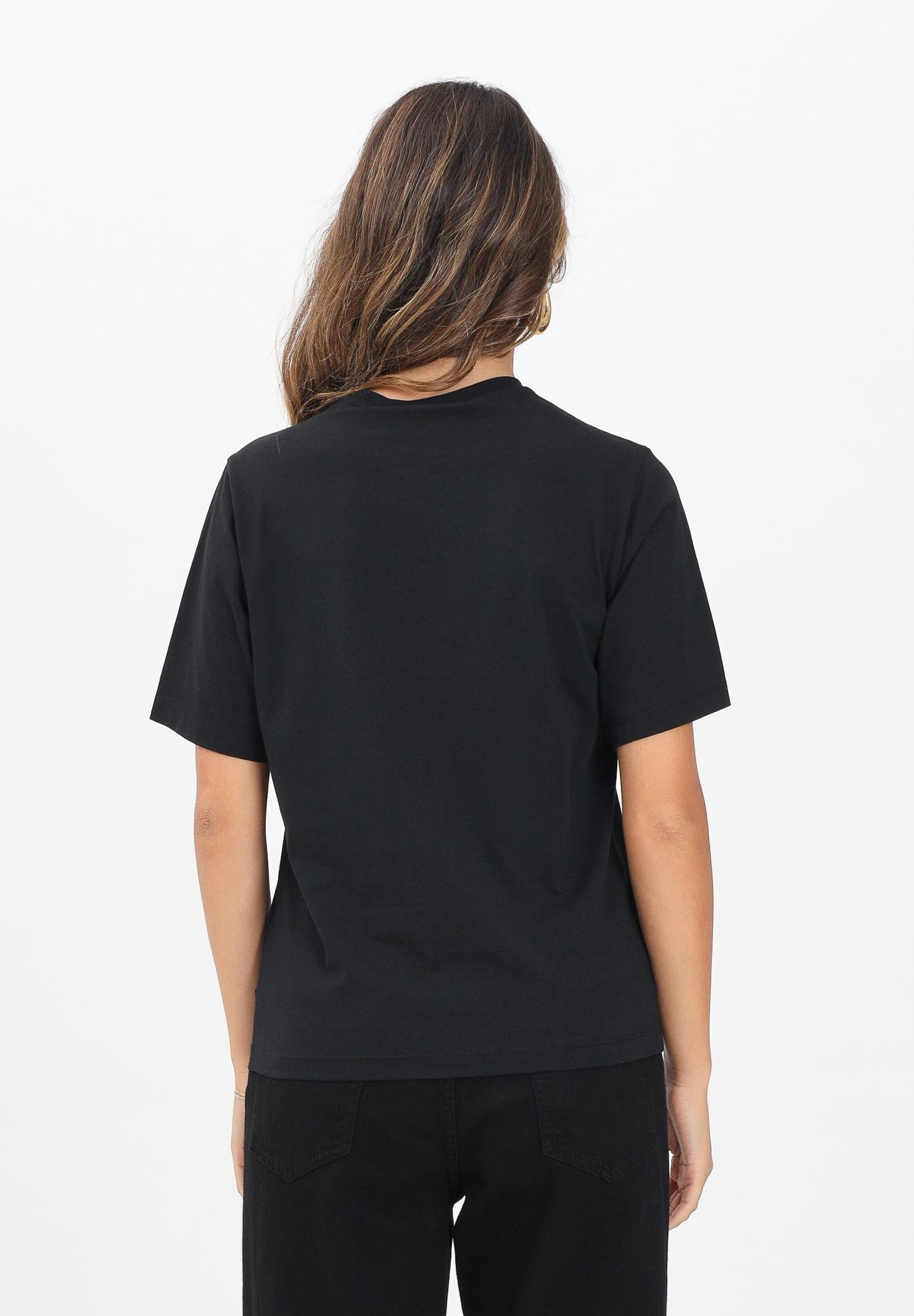 DSQUARED2 T-shirt a manica corta nera per donna, ragazzi e bambini con logo Beads DQ2996D00MM DQ900 DSQUARED2