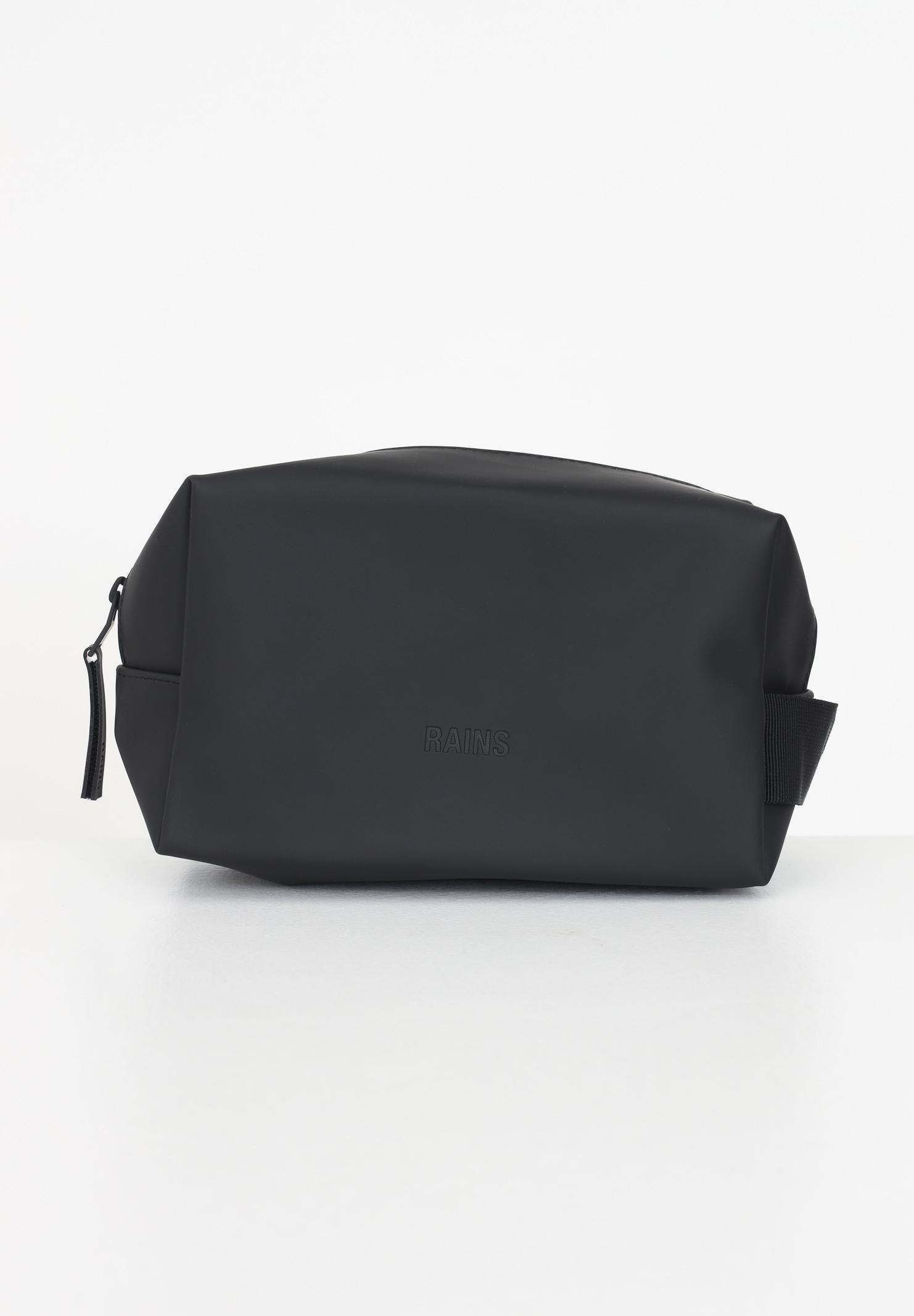 RAINS Pochette Wash Bag Small nera per uomo e donna RA15580 BLA RAINS