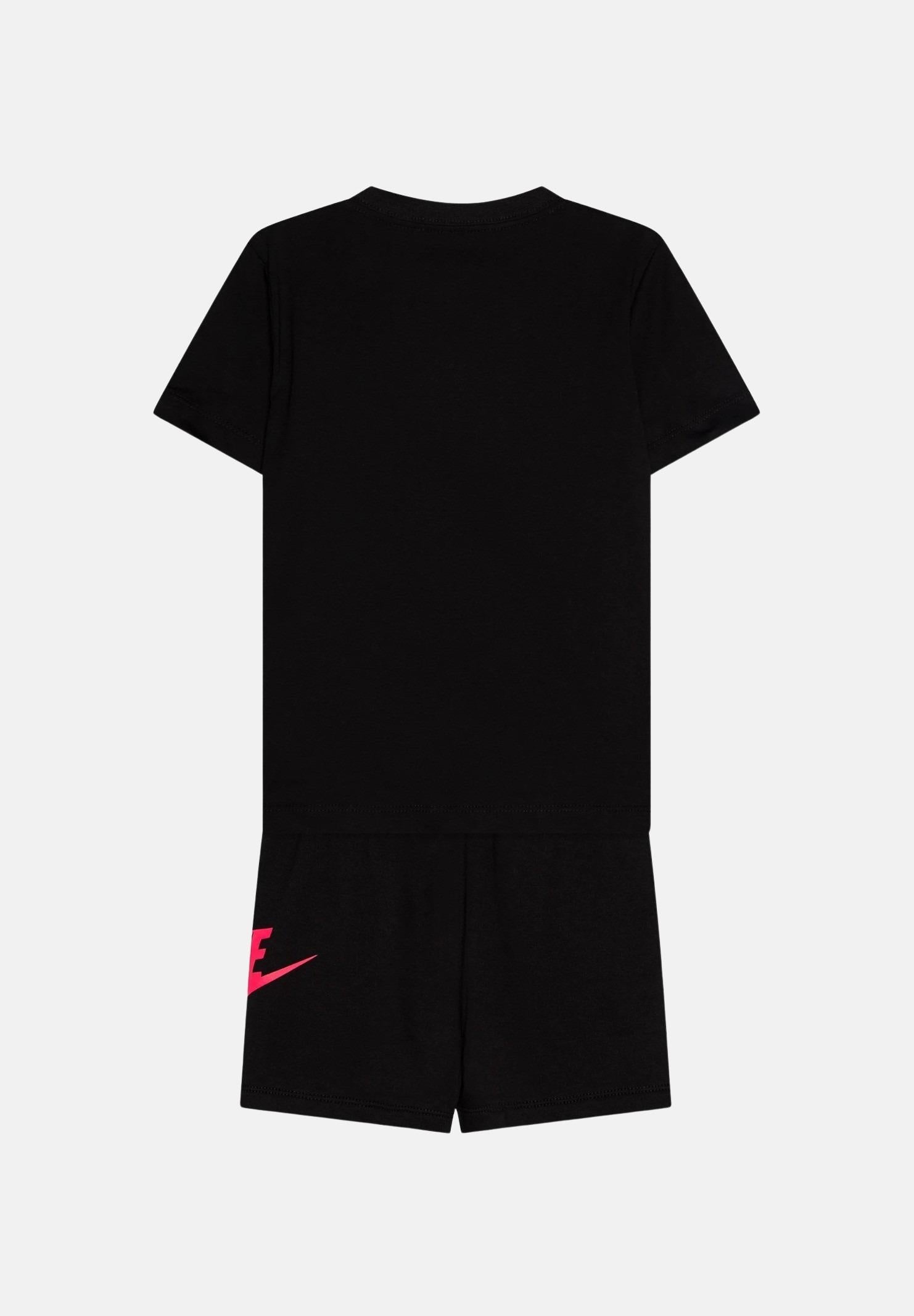 NIKE Completino CLUB TEE nero da neonato con stampa logo fluo 66L596 A1U NIKE