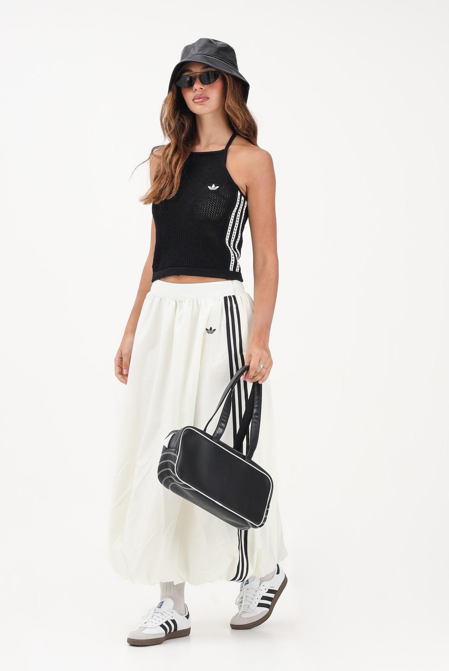 ADIDAS ORIGINALS Gonna midi Balloon panna da donna KE3441 . ADIDAS ORIGINALS