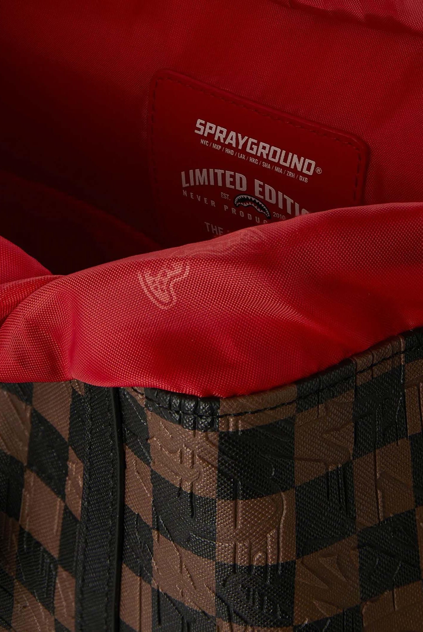 SPRAYGROUND Zaino CHECK 2 EMBOSS MONTE CARLO BACKPACK marrone per uomo e donna 910B8234NSZ . SPRAYGROUND