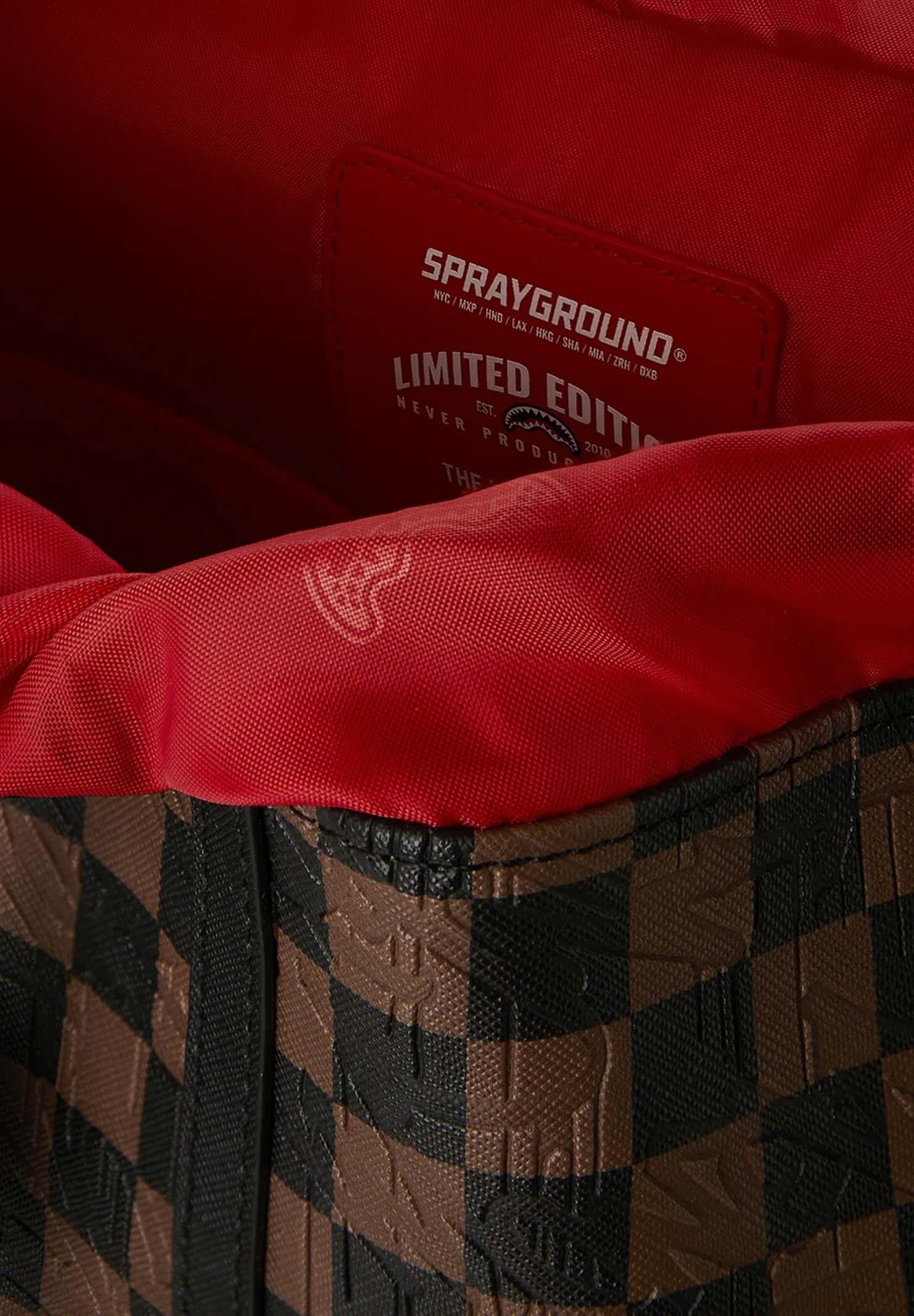 SPRAYGROUND Zaino CHECK 2 EMBOSS MONTE CARLO BACKPACK marrone per uomo e donna 910B8234NSZ . SPRAYGROUND