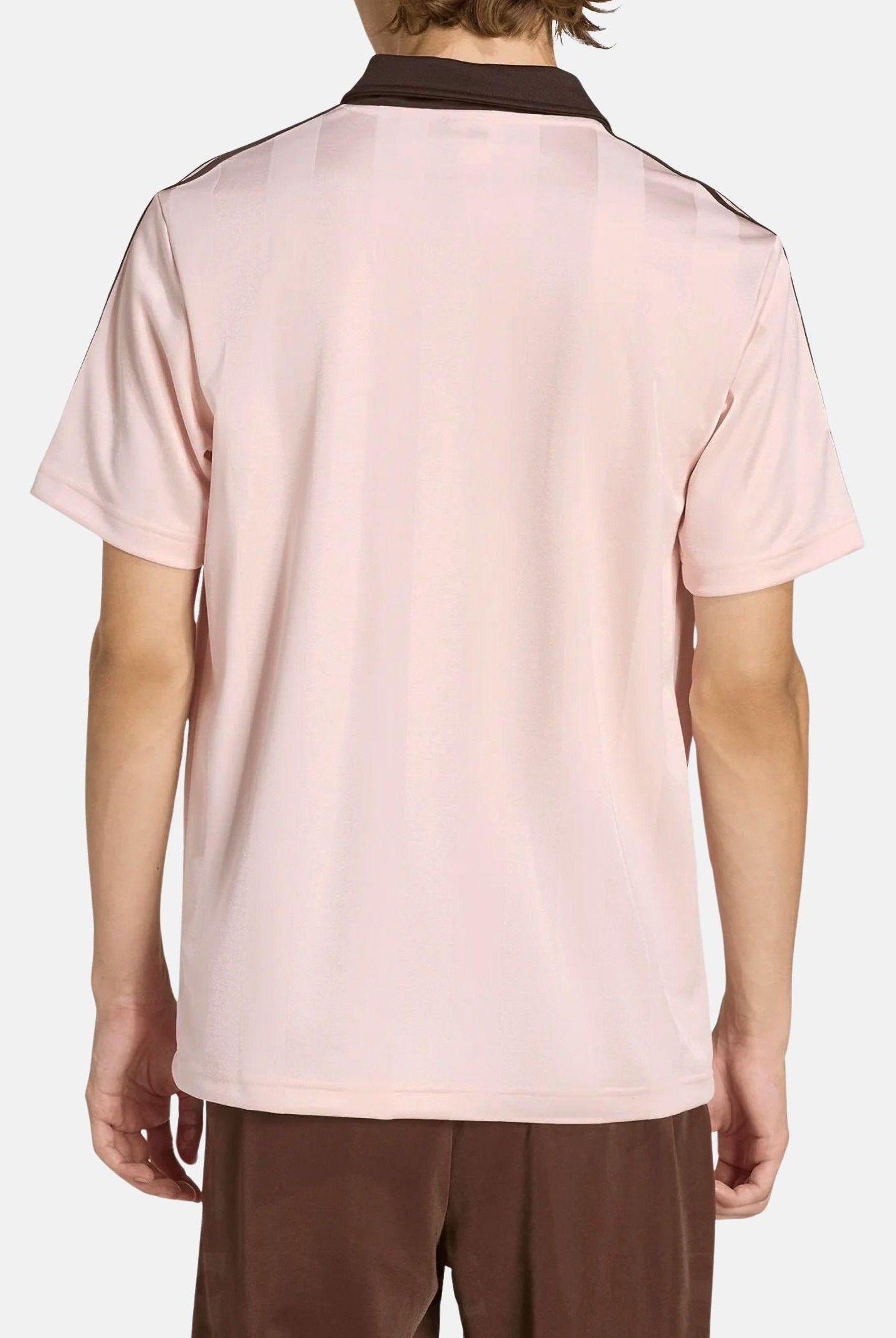 ADIDAS ORIGINALS Polo a manica corta ARCHIVE COLLAR ENGINEERED rosa e marrone da donna KE3580 . ADIDAS ORIGINALS