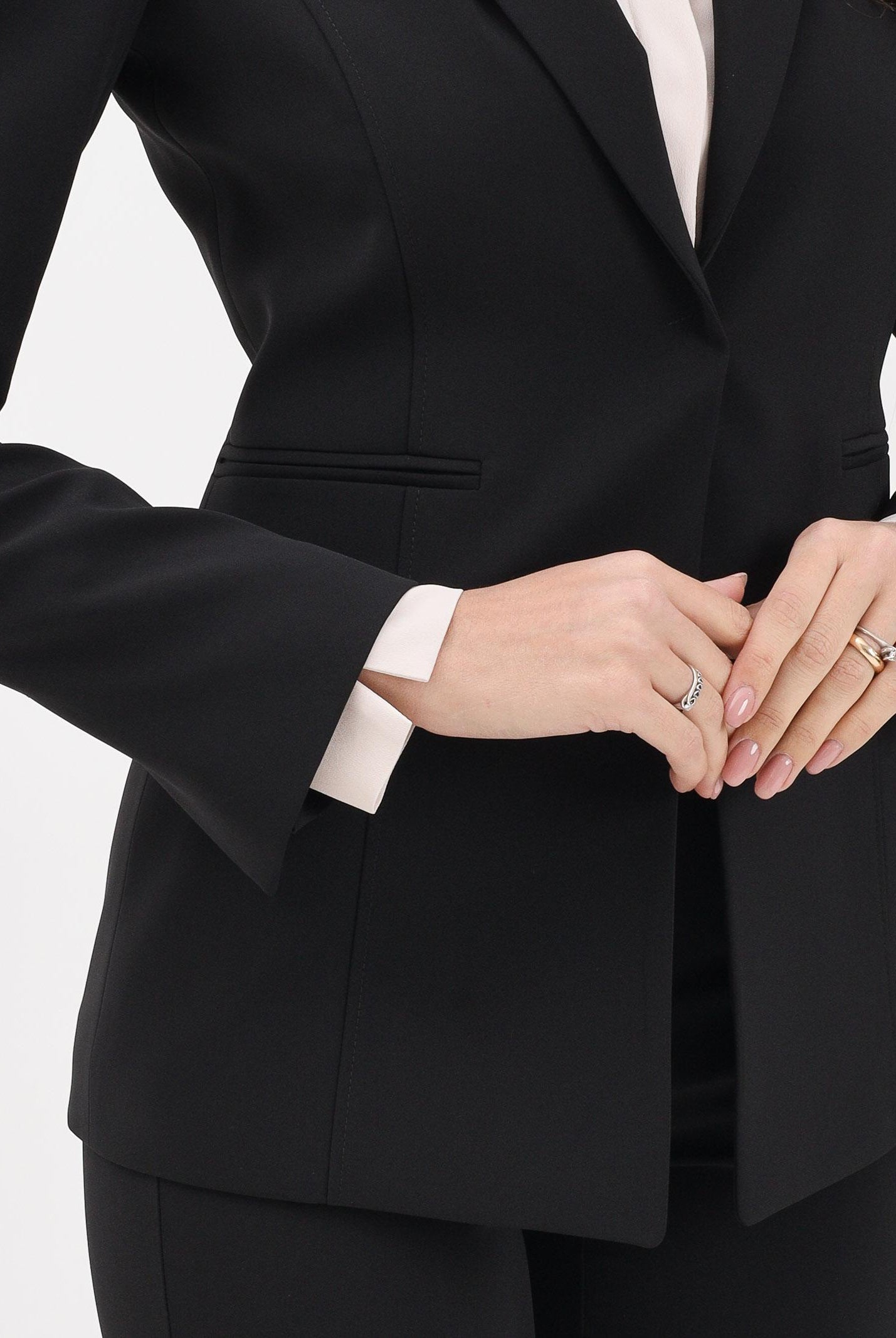 PATRIZIA PEPE Giacca monopetto nera da donna 8S0565A6F5 K103 PATRIZIA PEPE