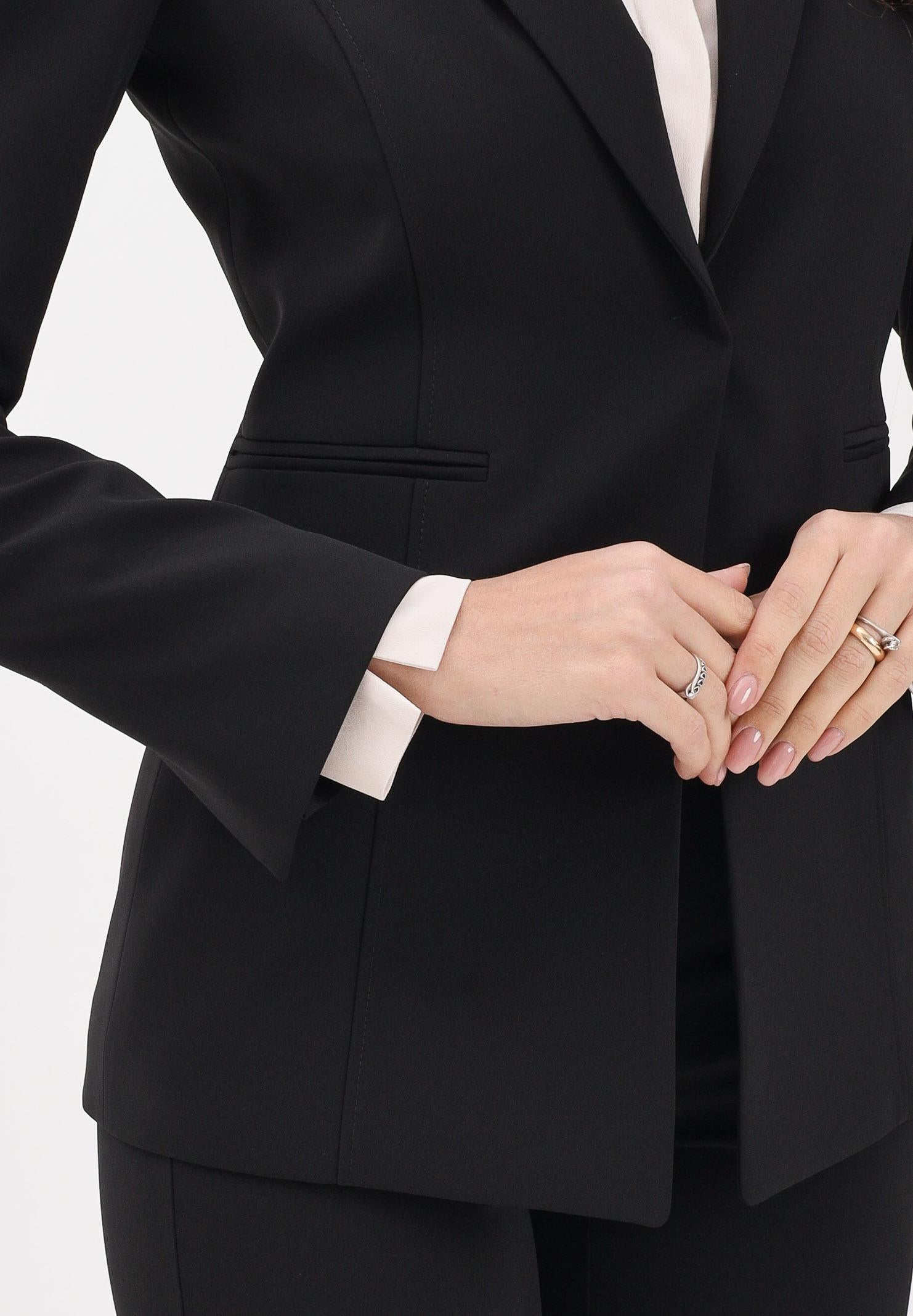 PATRIZIA PEPE Giacca monopetto nera da donna 8S0565A6F5 K103 PATRIZIA PEPE