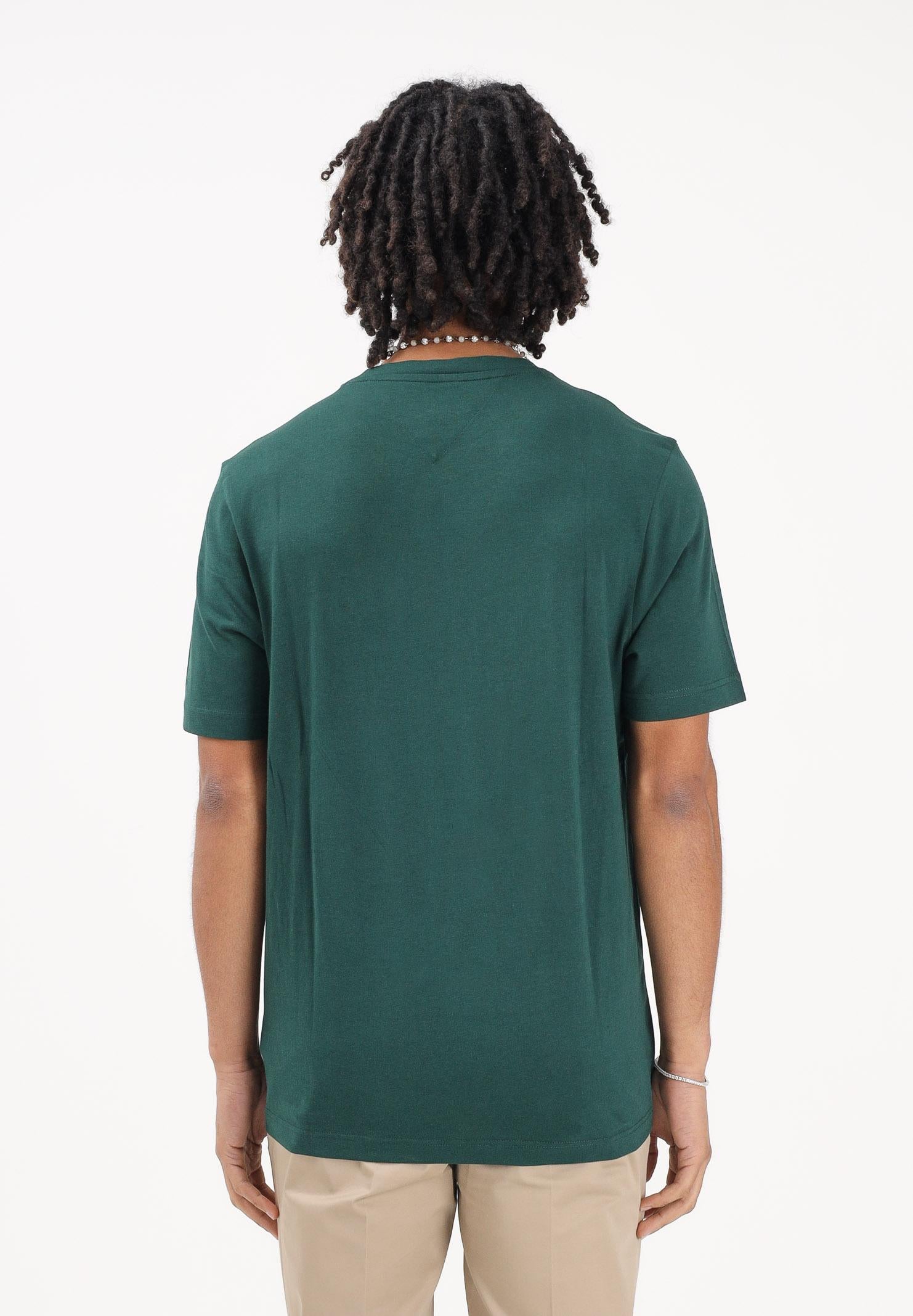 TOMMY HILFIGER T-shirt a manica corta verde da uomo con stampa MW0MW42365 MBN TOMMY HILFIGER