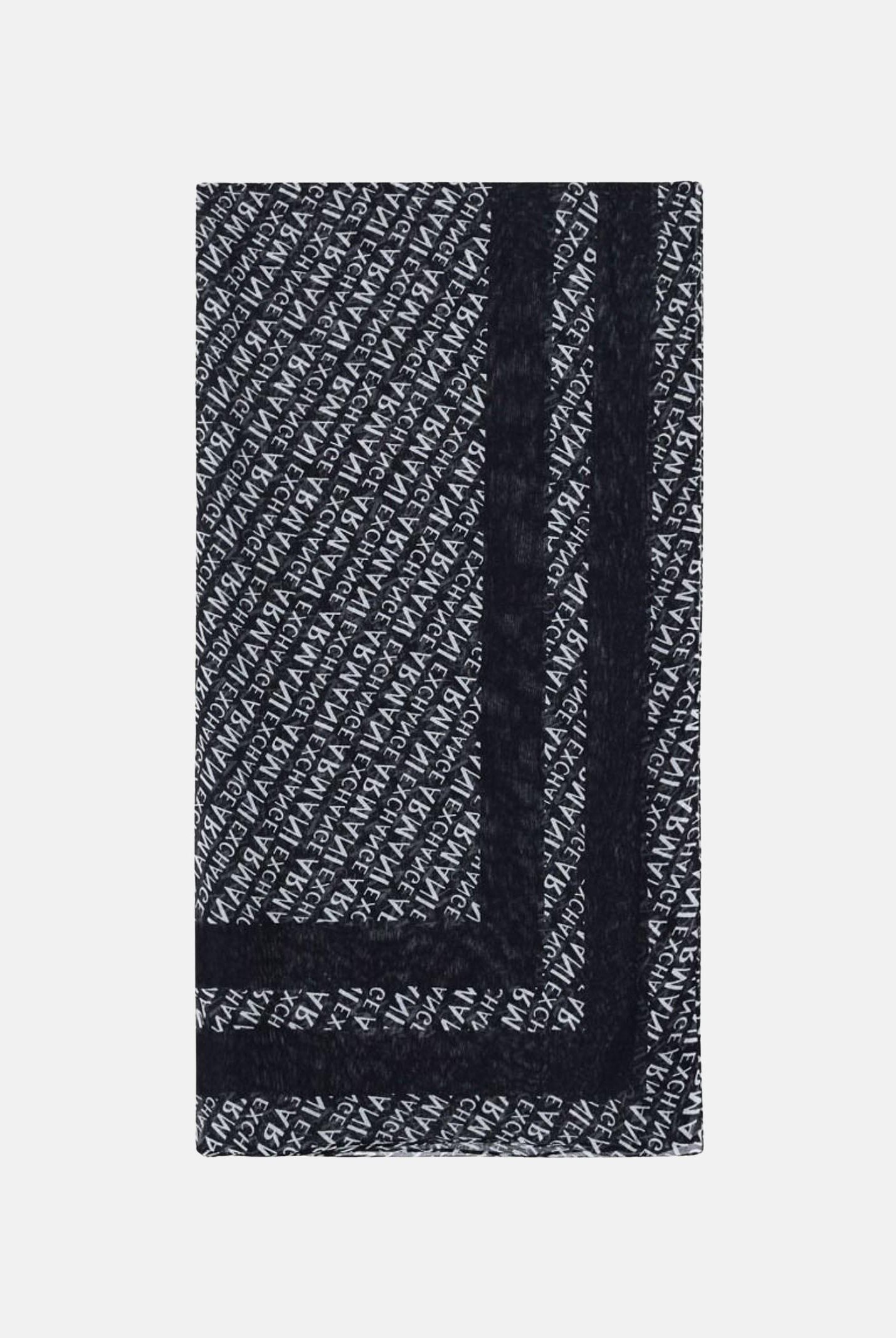 ARMANI EXCHANGE Sciarpa nera da donna con fantasia logo 9441060A821 00121 ARMANI EXCHANGE