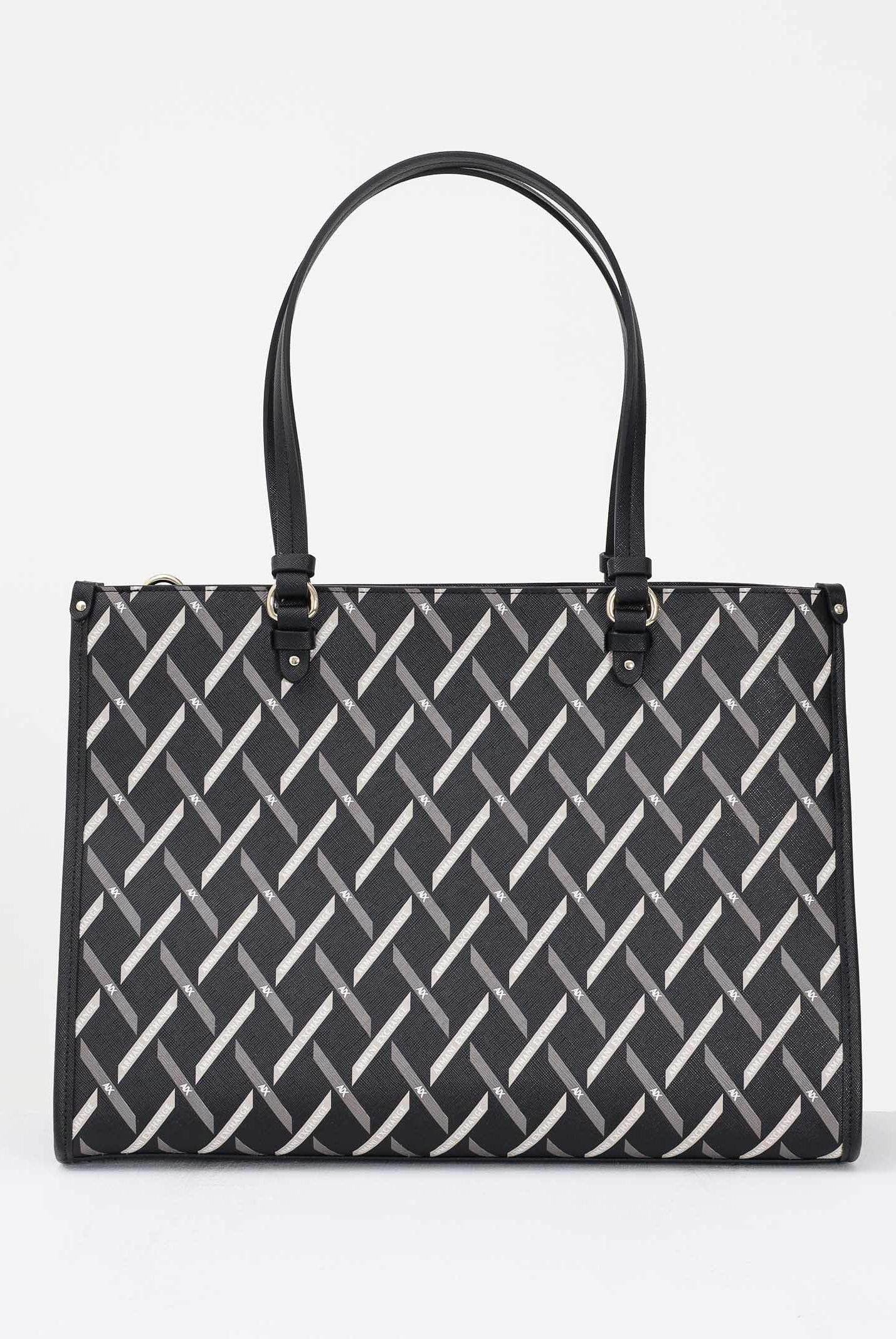 ARMANI EXCHANGE Shopper nera da donna con logo all over XW000927AF17155 MC043 ARMANI EXCHANGE