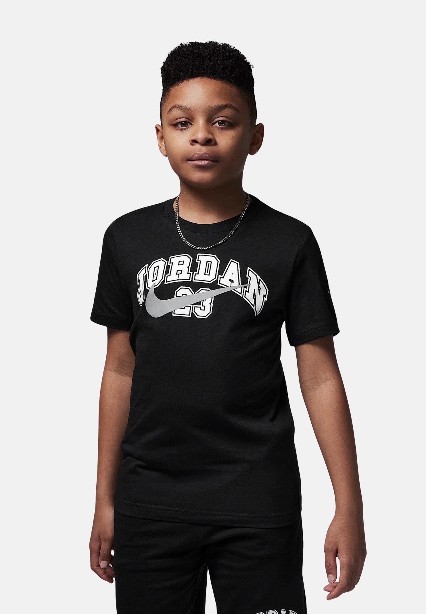 JORDAN T-shirt a manica corta Flight MVP 23 nera da bambino 95F052 023 JORDAN