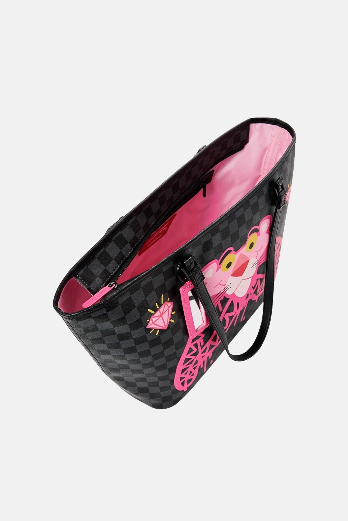 SPRAYGROUND Shopper PINK PANTHER DRIPPY DIAMONDS nera da donna 910T8960NSZ . SPRAYGROUND