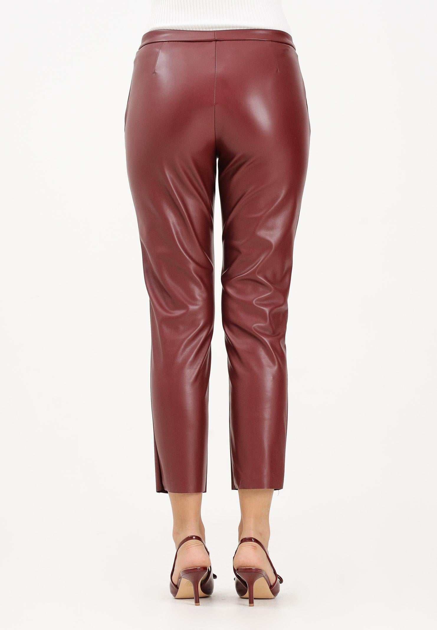 VICOLO Pantalone in ecopelle bordeaux da donna TF1737 BO VICOLO