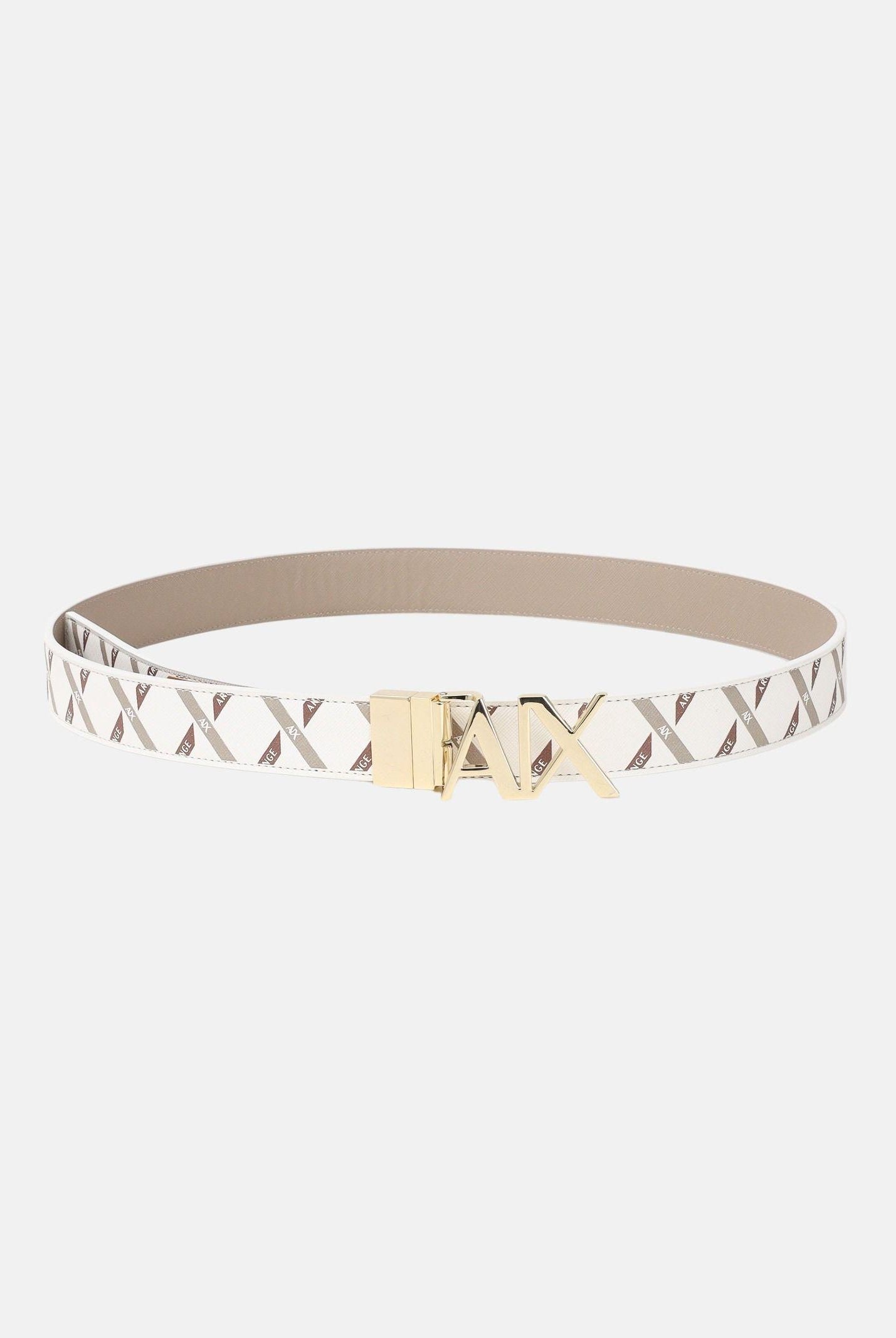 ARMANI EXCHANGE Cintura reversibile bianca e beige da donna XW001203AF17155 M1245 ARMANI EXCHANGE