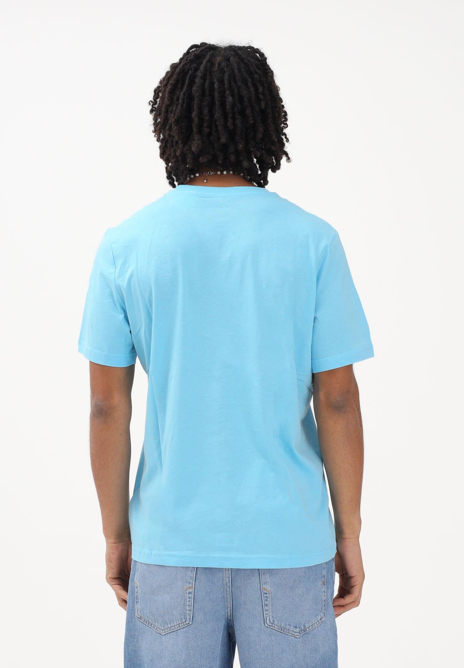 PUMA T-shirt a manica corta Essentials 2 Colour N.1 Logo azzurra da uomo 684708 47 PUMA