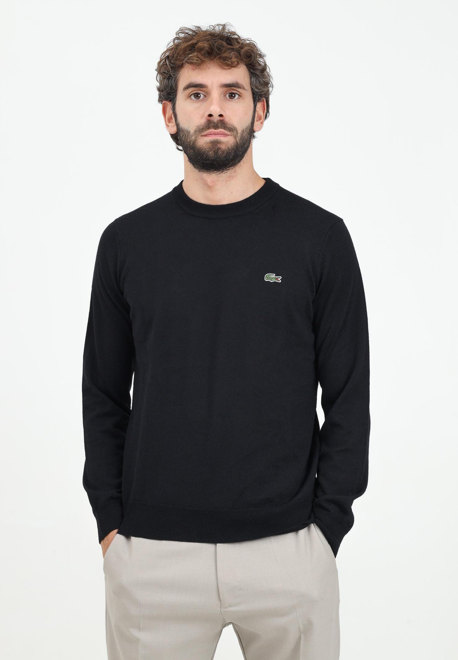 LACOSTE Maglioncino girocollo nero da uomo AH3225 031 LACOSTE