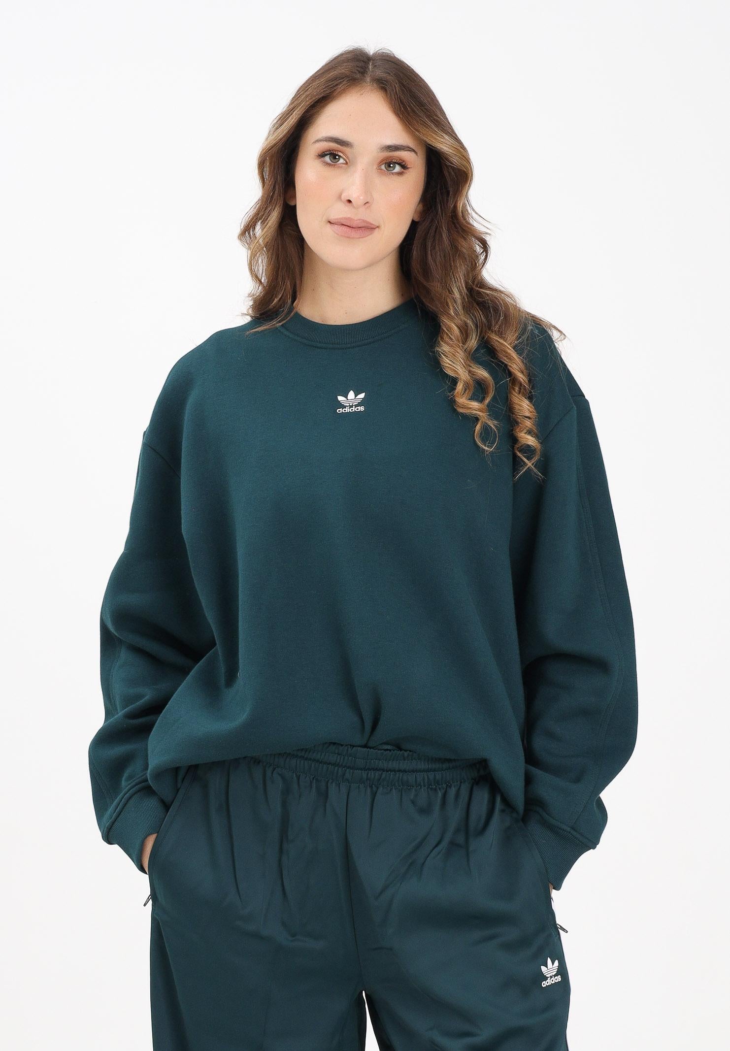 ADIDAS ORIGINALS Felpa girocollo Essentials Oversized French Terry verde da donna JX2829 ADIDAS ORIGINALS