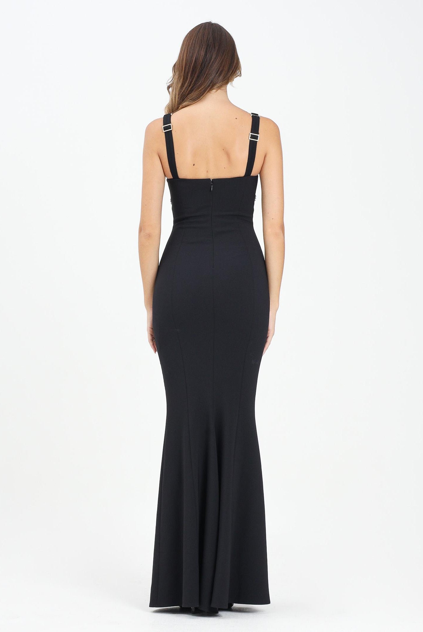 ALMA SANCHEZ Abito lungo Accadio nero da donna AS2526025TC 999 ALMA SANCHEZ